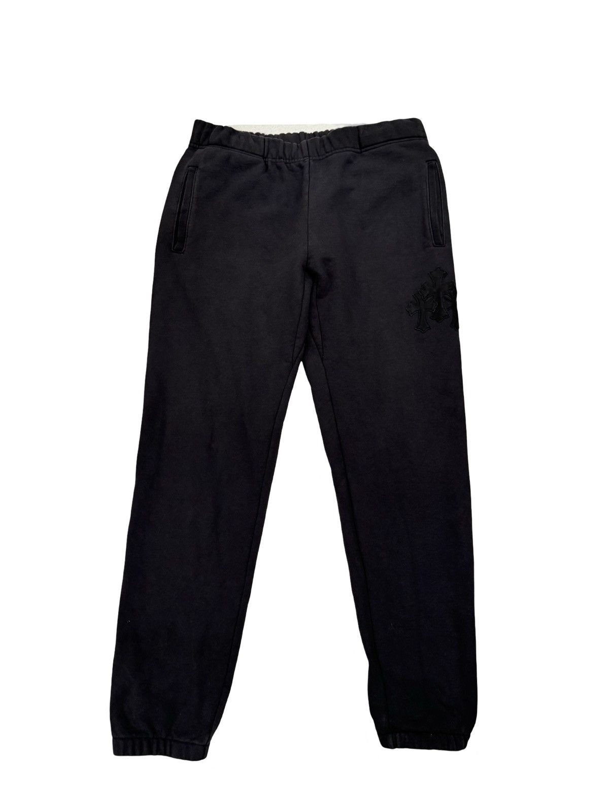 Chrome Hearts Paper jam triple leather cross patch sweatpants Size US 34 / EU 50 - 1 Thumbnail