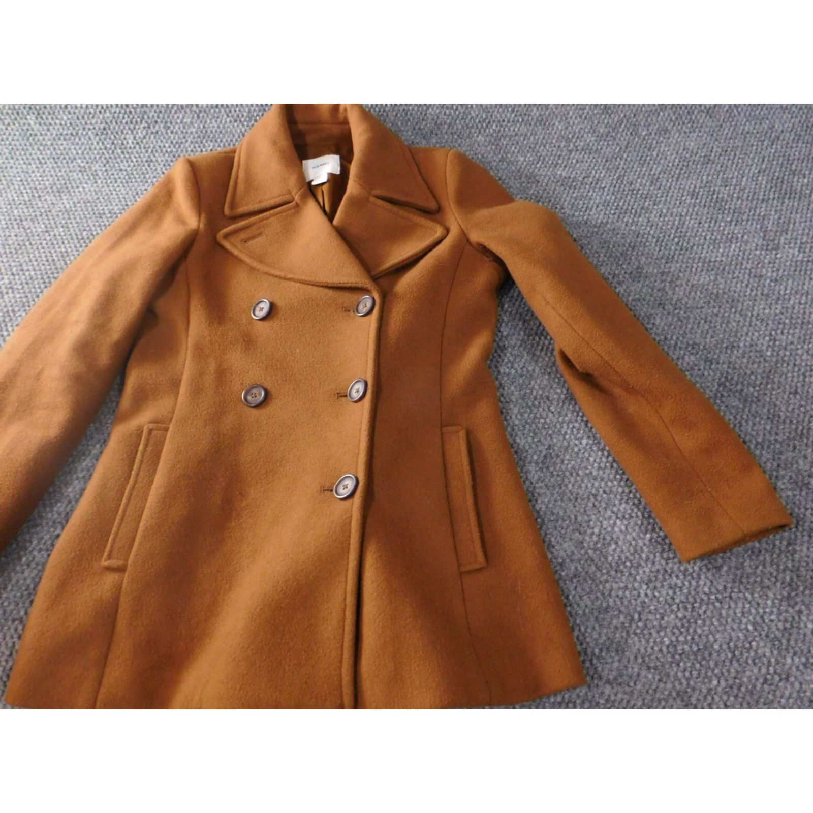 Old Navy Old Navy Jacket Coat Trench Womens XS Brown Acrylic Wool Button Full Zip Lightweight Casual Size XS / US 0-2 / IT 36-38 - 4 Thumbnail