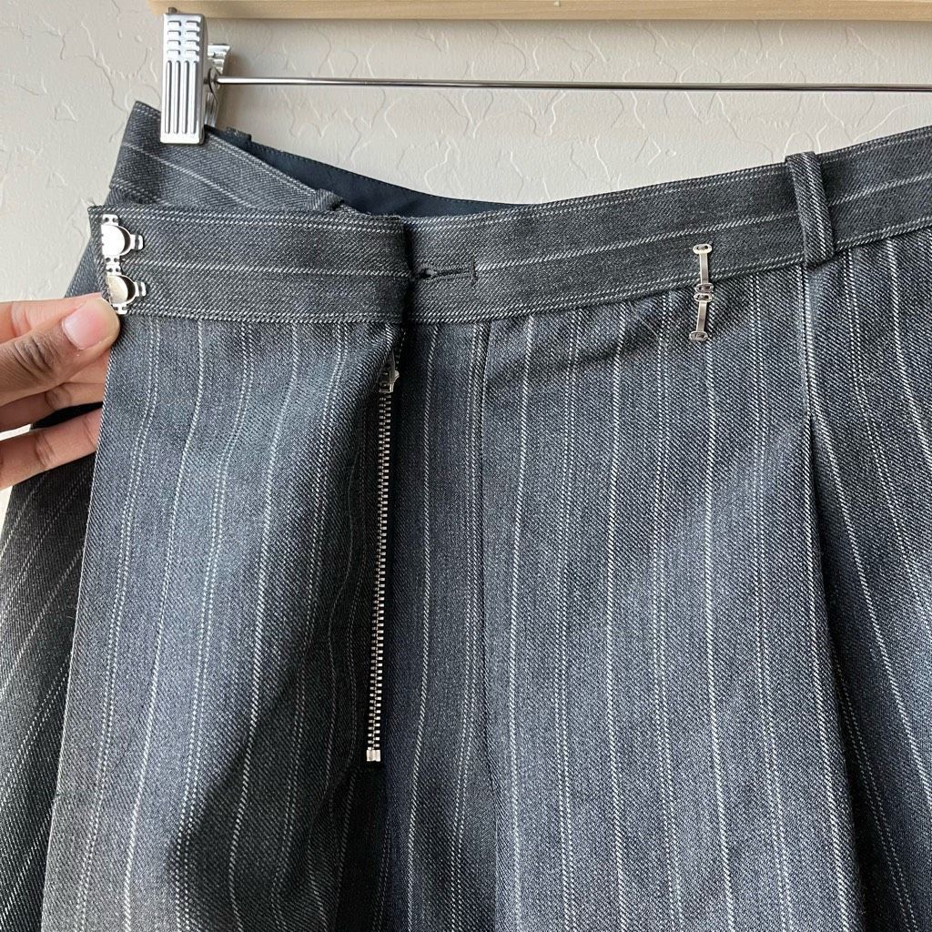 Jonathan Simkhai NEW SIMKHAI Trouser Pants Overlap Pinstripe Pants Gray Size Size 30" / US 8 / IT 44 - 5 Thumbnail