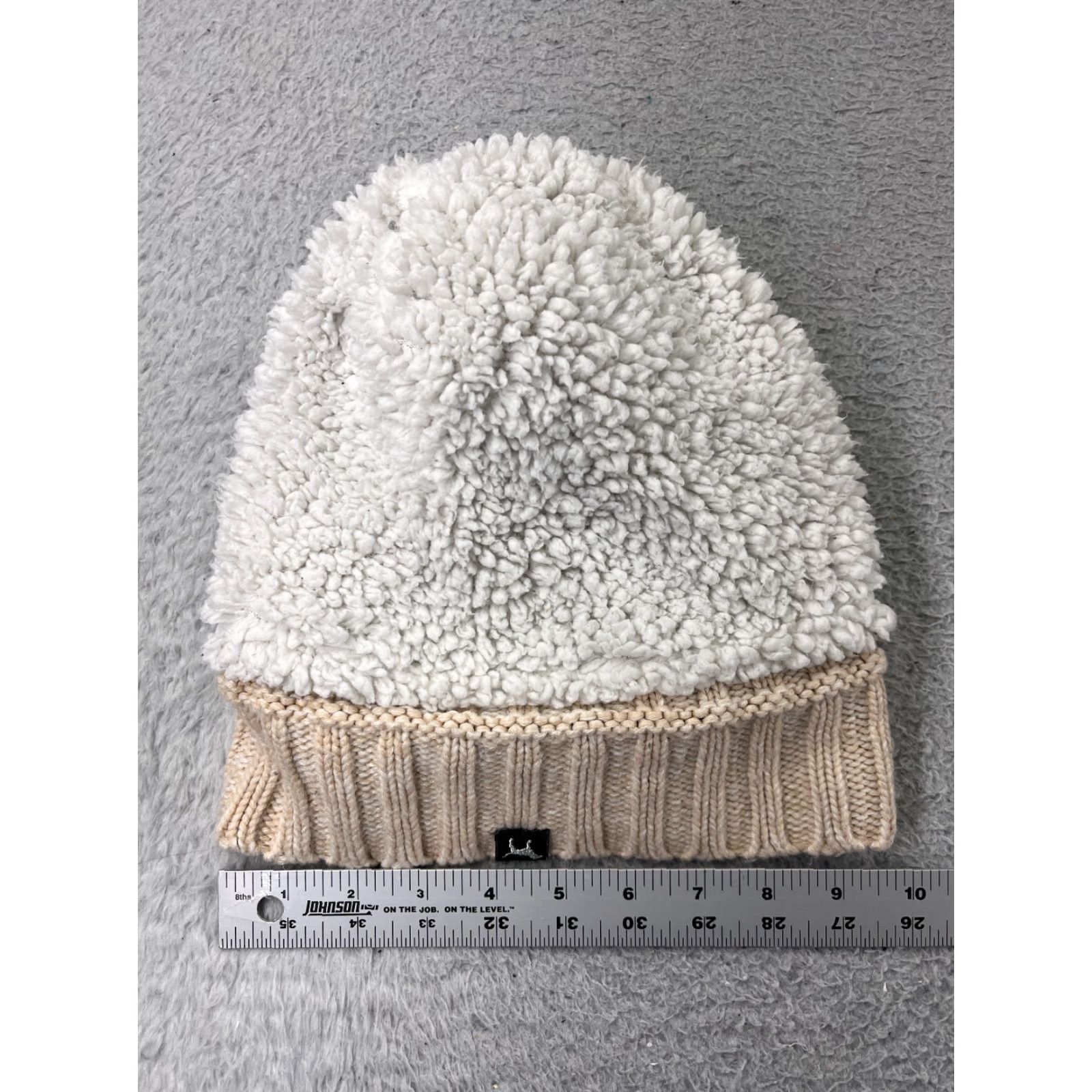 Victoria's Secret Victoria's Secret Beanie Adult One Size Ivory Pom PINK Poly Sherpa Lined Knit Logo Women Size ONE SIZE - 5 Thumbnail