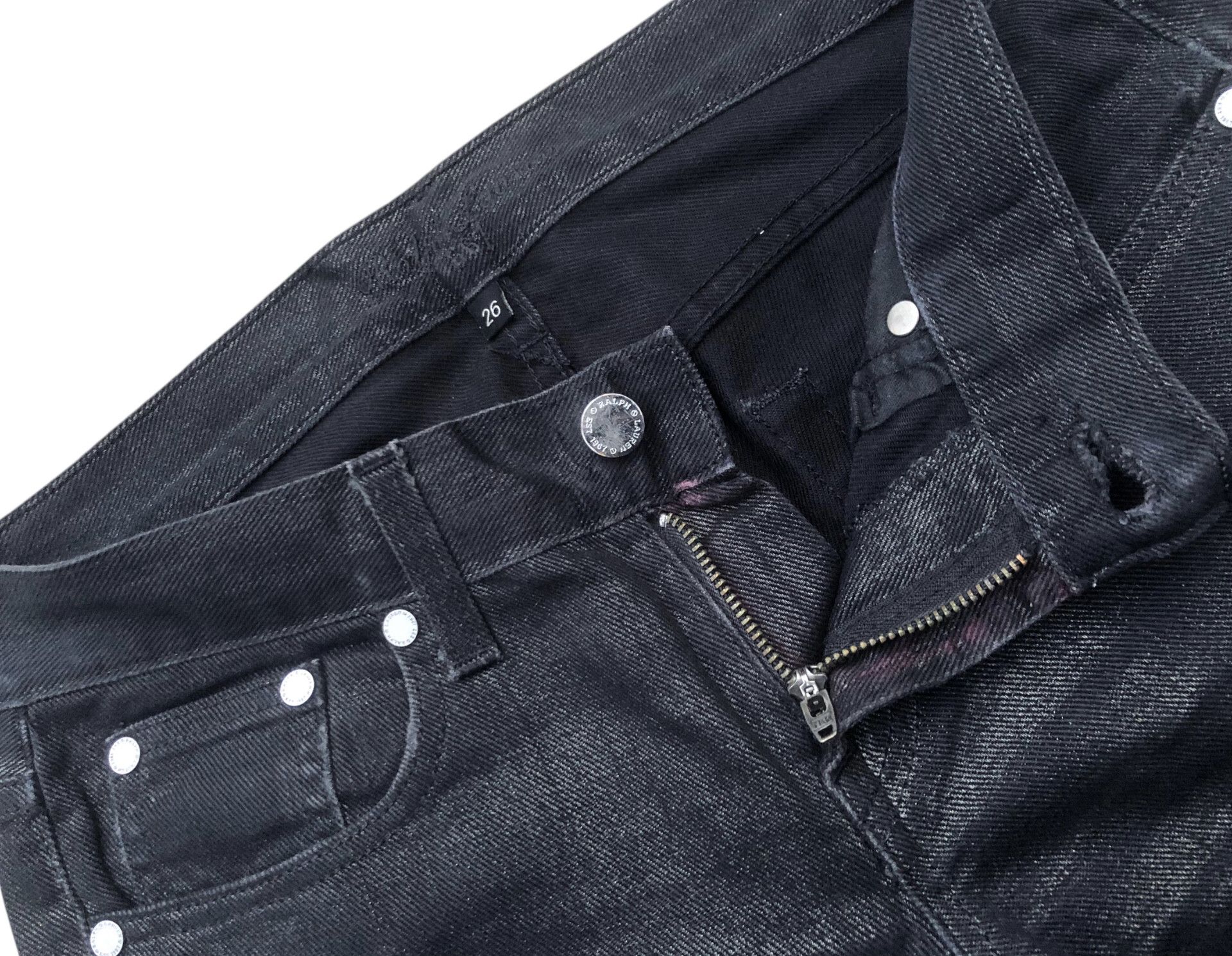 Ralph Lauren 🔥RALPH LAUREN 867 Gunmetal Cut Flare Bootcut Velvet Jeans Size 30" / US 8 / IT 44 - 9 Thumbnail