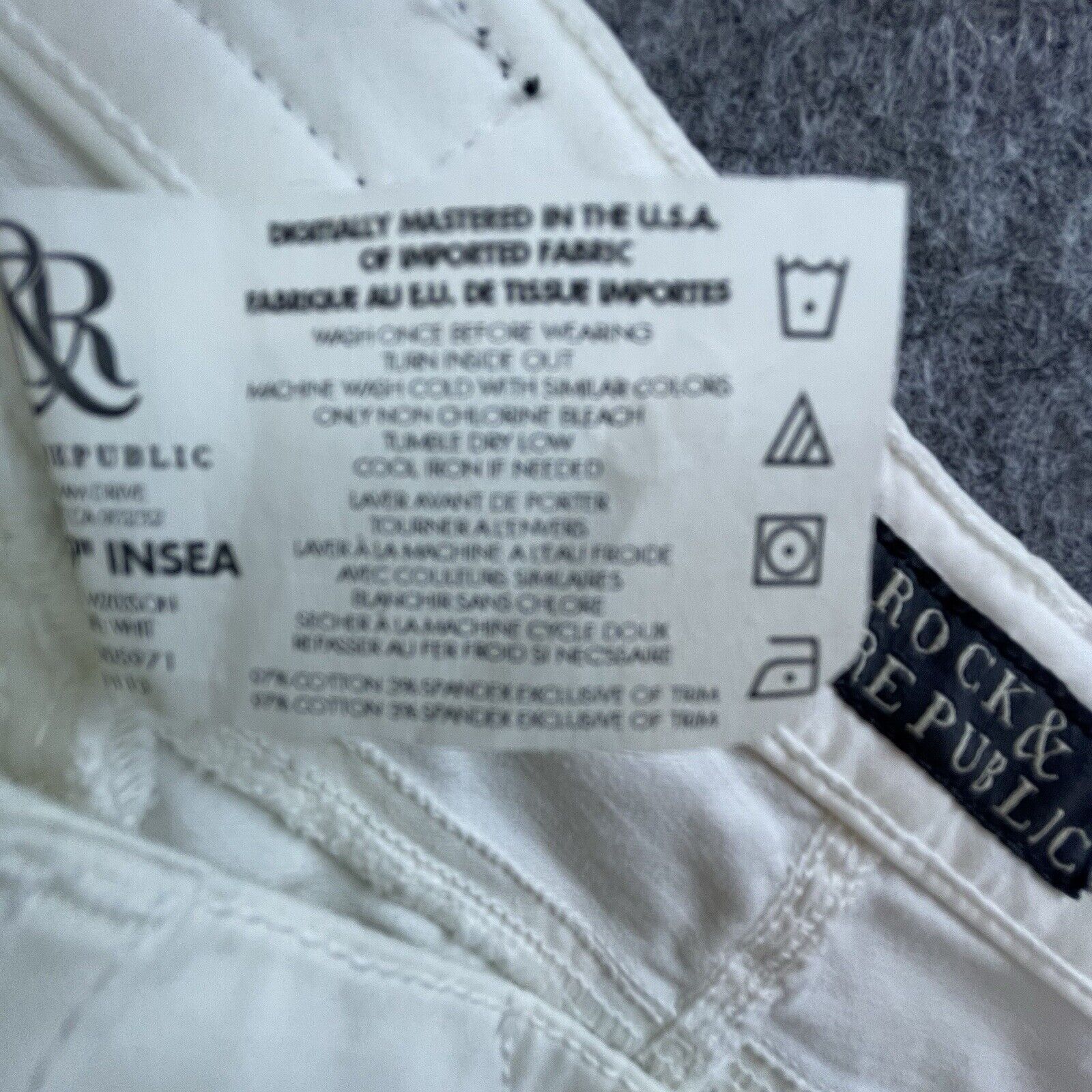 Rock & Republic Rock & Republic Jeans Womens 30 White 5 Pocket Skinny Posey Size 30" / US 8 / IT 44 - 11 Thumbnail
