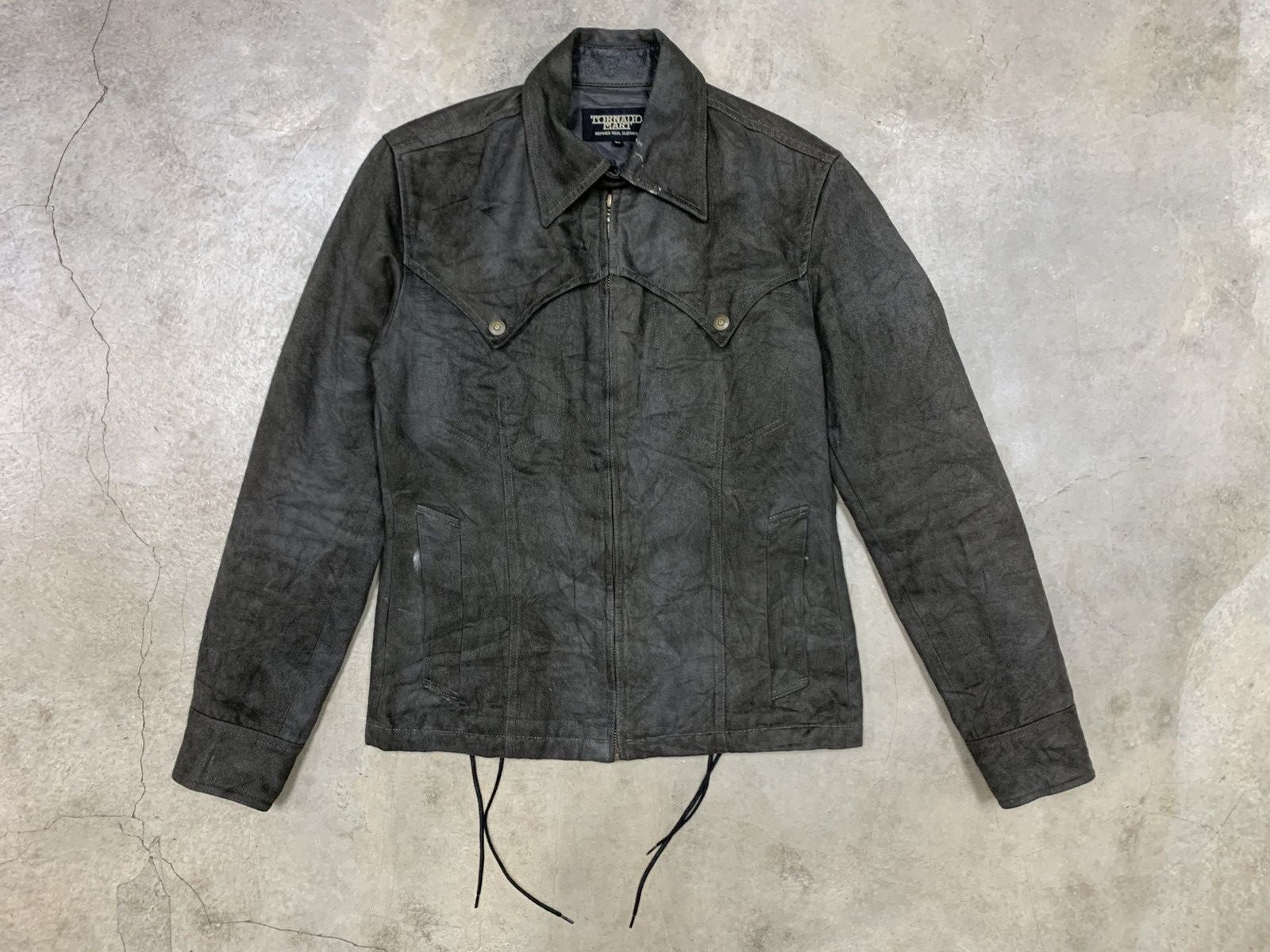 Tornado Mart Tornado Mart Suede Leather Punk Style Lace Up Jacket Size M / US 6-8 / IT 42-44 - 1 Thumbnail