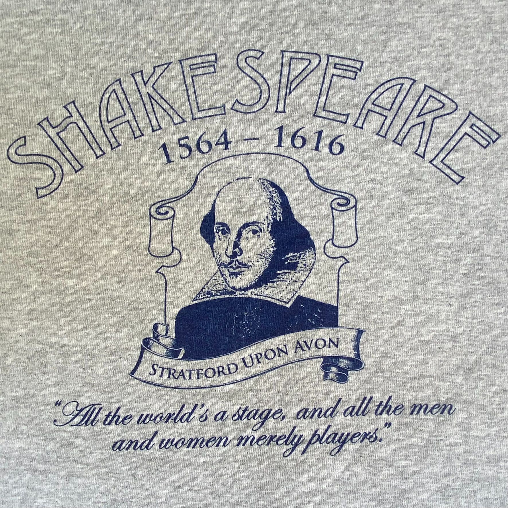 Fruit Of The Loom Vintage Y2K William Shakespeare Shirt Poetry Art History Tee Size US XXL / EU 58 / 5 - 3 Thumbnail