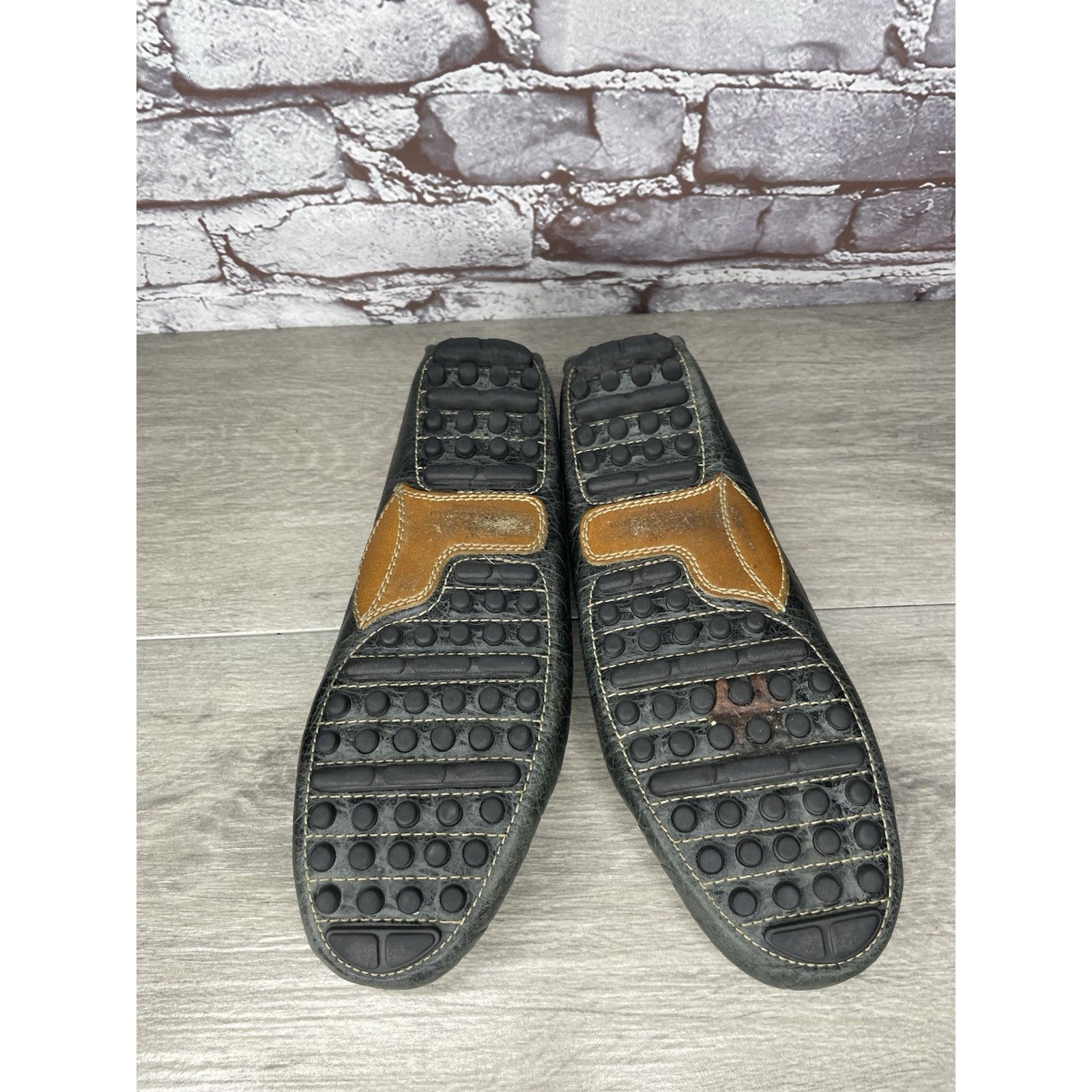 Martin Dingman Martin Dingman Croc Embossed Black Leather Loafers Moccasins Size US 8 / IT 38 - 12 Thumbnail