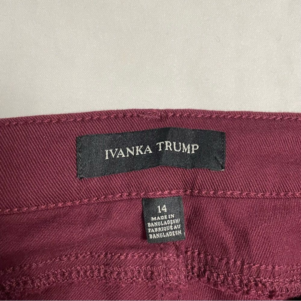 Other Ivanka Trump Maroon Sculpting Mid Rise Skinny Ankle Jean Si Size 36" / US 14 / IT 50 - 5 Thumbnail