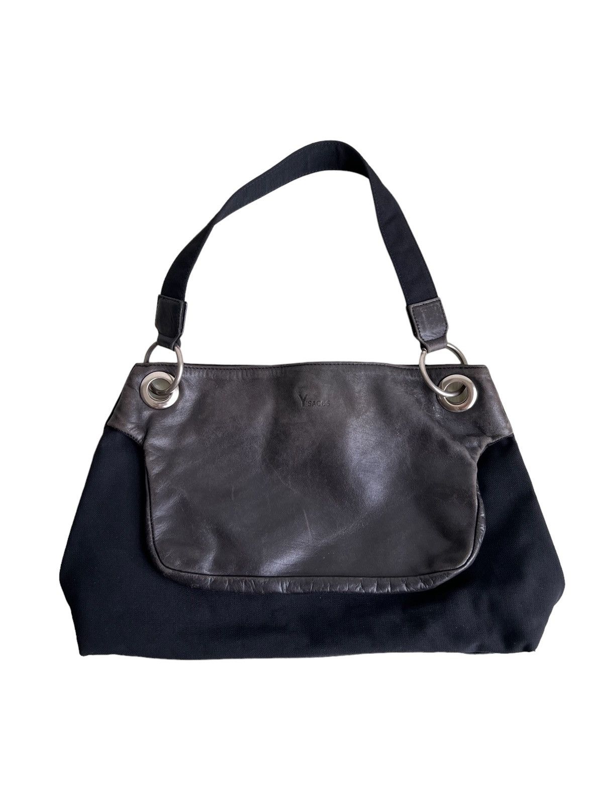 Yohji Yamamoto OG Yohji Yamamoto Y'saccs Hybrid Leather Nylon Tactical Bag Size ONE SIZE - 1 Thumbnail