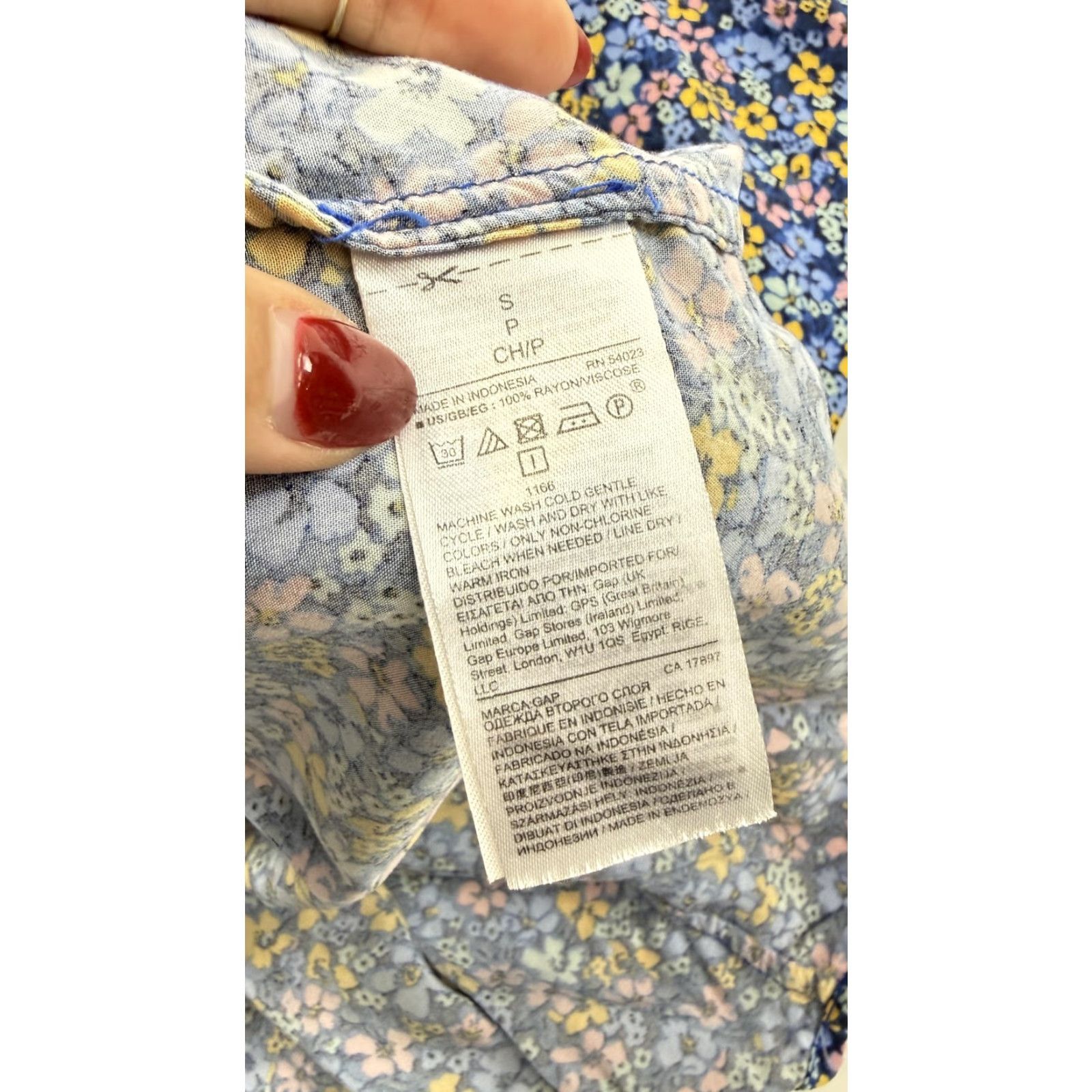 Gap Gap Dress Womens XS Blue Yellow Floral Sleeveless Crisscross Back Rayon Size XS / US 0-2 / IT 36-38 - 4 Thumbnail