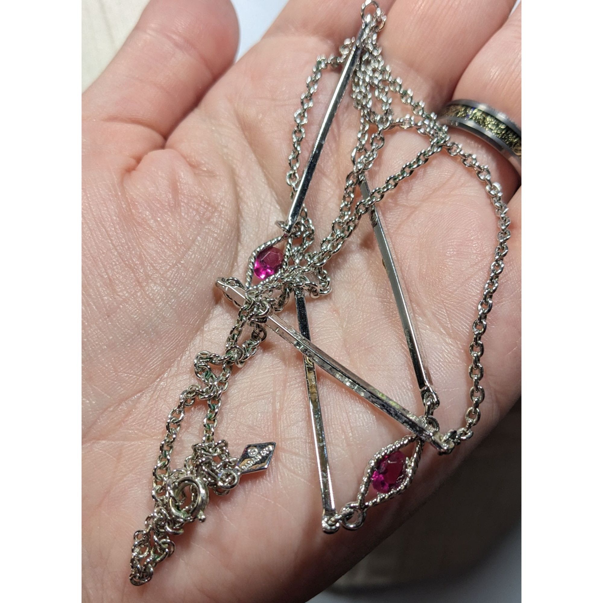 Other Vintage 70s Sarah Coventry "Serenade" Flapper Style Silver T Size ONE SIZE - 3 Thumbnail