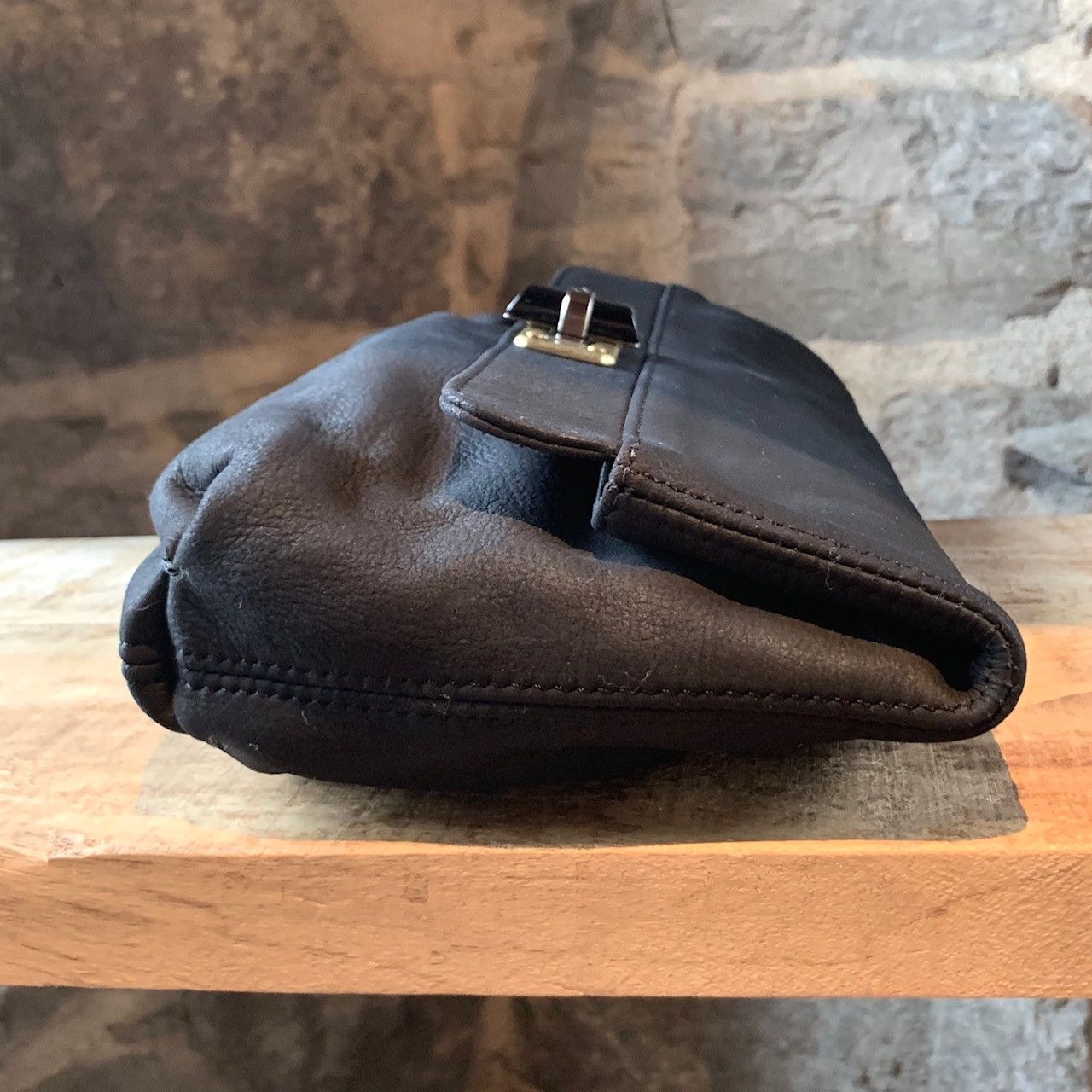 Lanvin Lanvin Black Leather Happy Envelope Clutch Size ONE SIZE - 4 Thumbnail