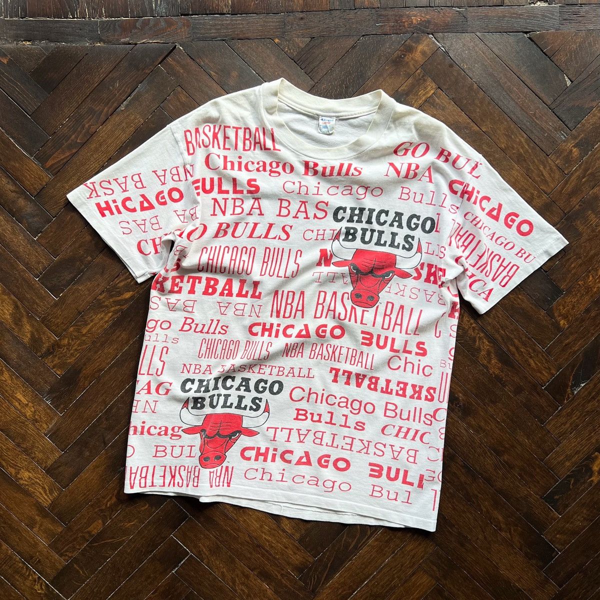 Champion × NBA × Vintage Chicago Bulls x Champion NBA Vintage T-Shirt Made in USA Size US L / EU 52-54 / 3 - 1 Thumbnail