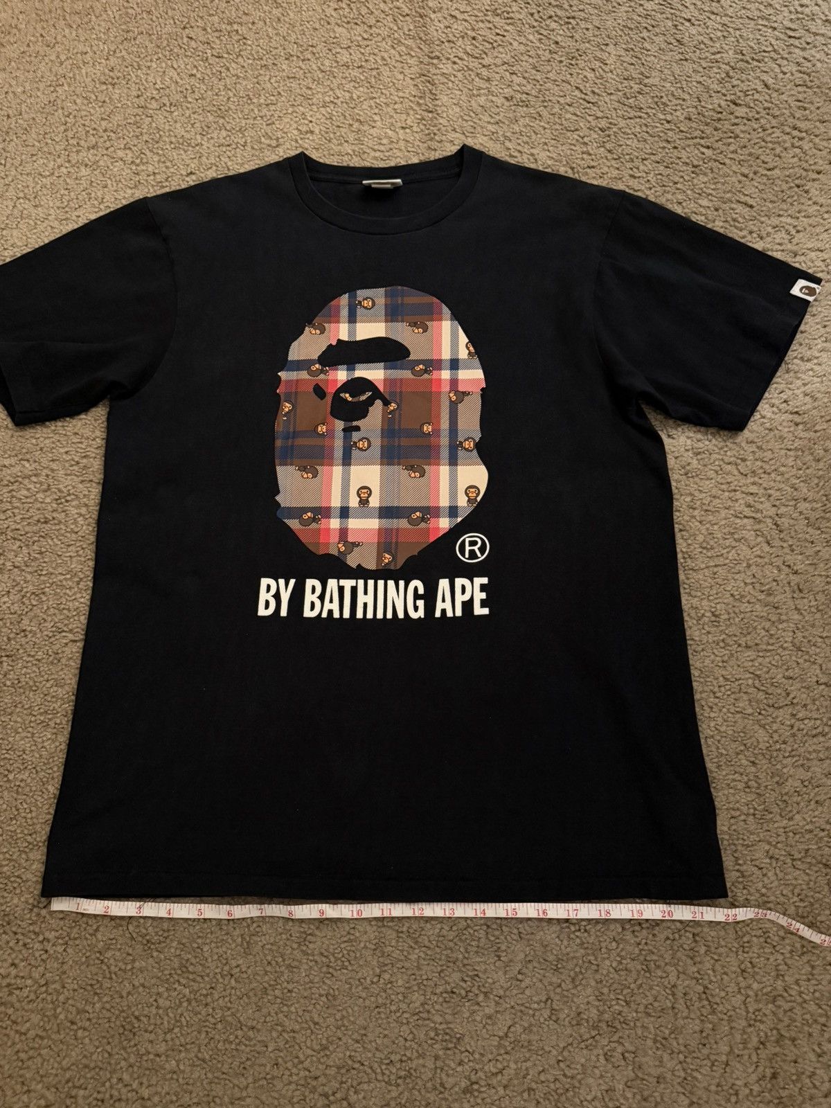 Bape BAPE A Bathing Ape Check by Bathing Tee (L) Size US XL / EU 56 / 4 - 9 Thumbnail