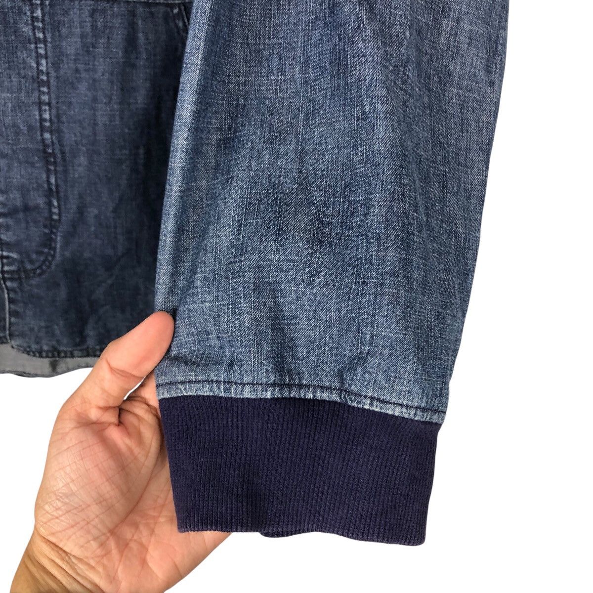 Japanese Brand 📌Vintage Biker Denim Jacket Drug Store's Big Logo Design Size US M / EU 48-50 / 2 - 17 Thumbnail