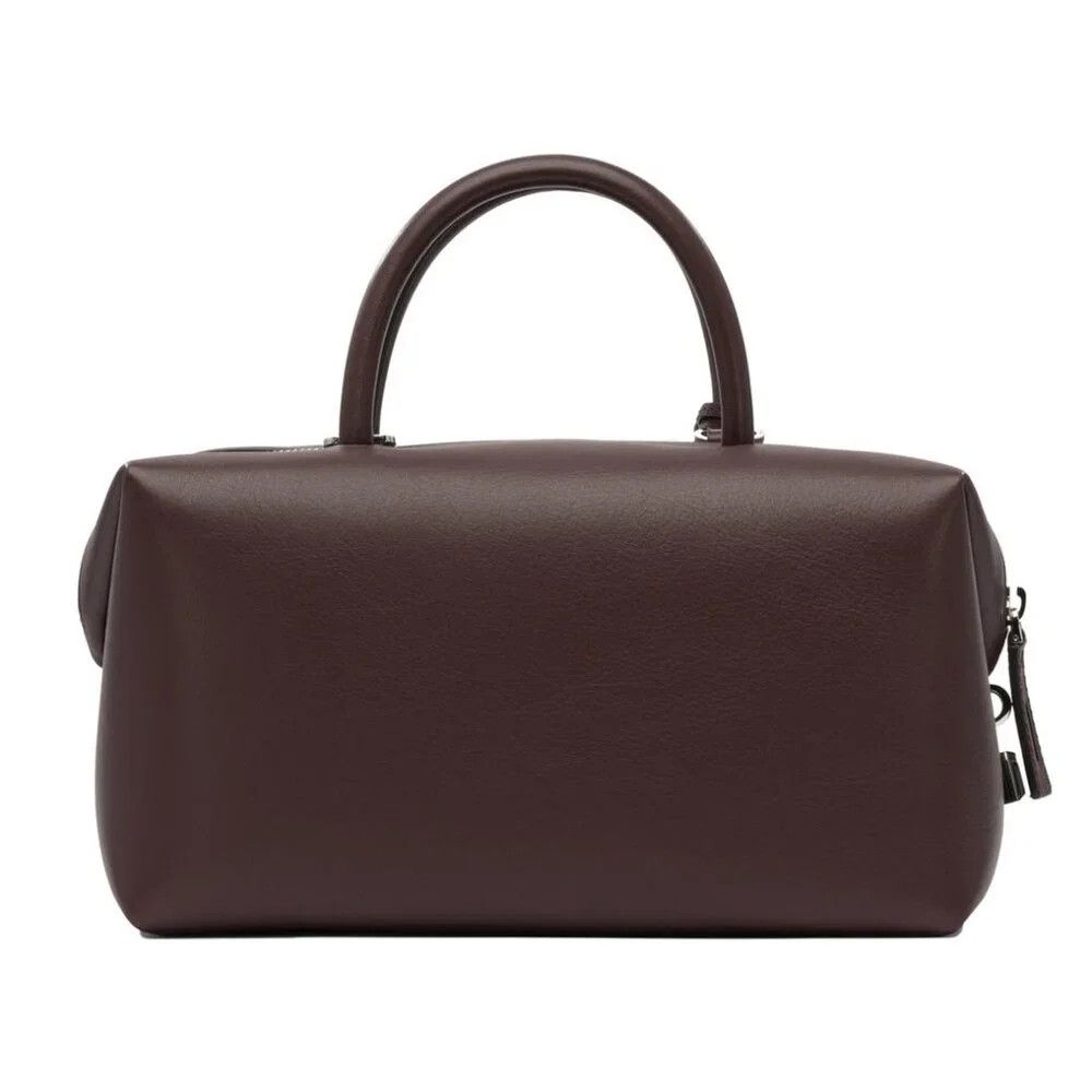 Max Mara Max Mara Holdall Small Suede Bowler Bag in Bordeaux Size ONE SIZE - 3 Thumbnail