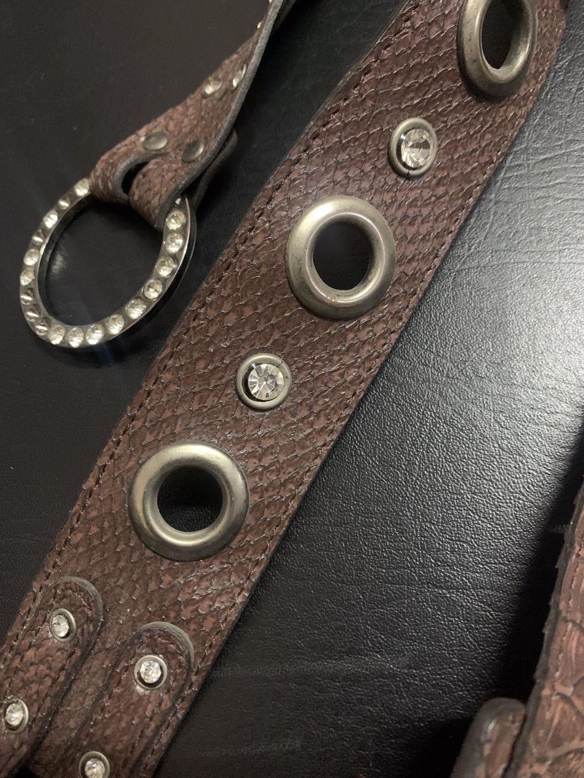 Japanese Brand Wide ring snakeskin belt Size ONE SIZE - 4 Thumbnail