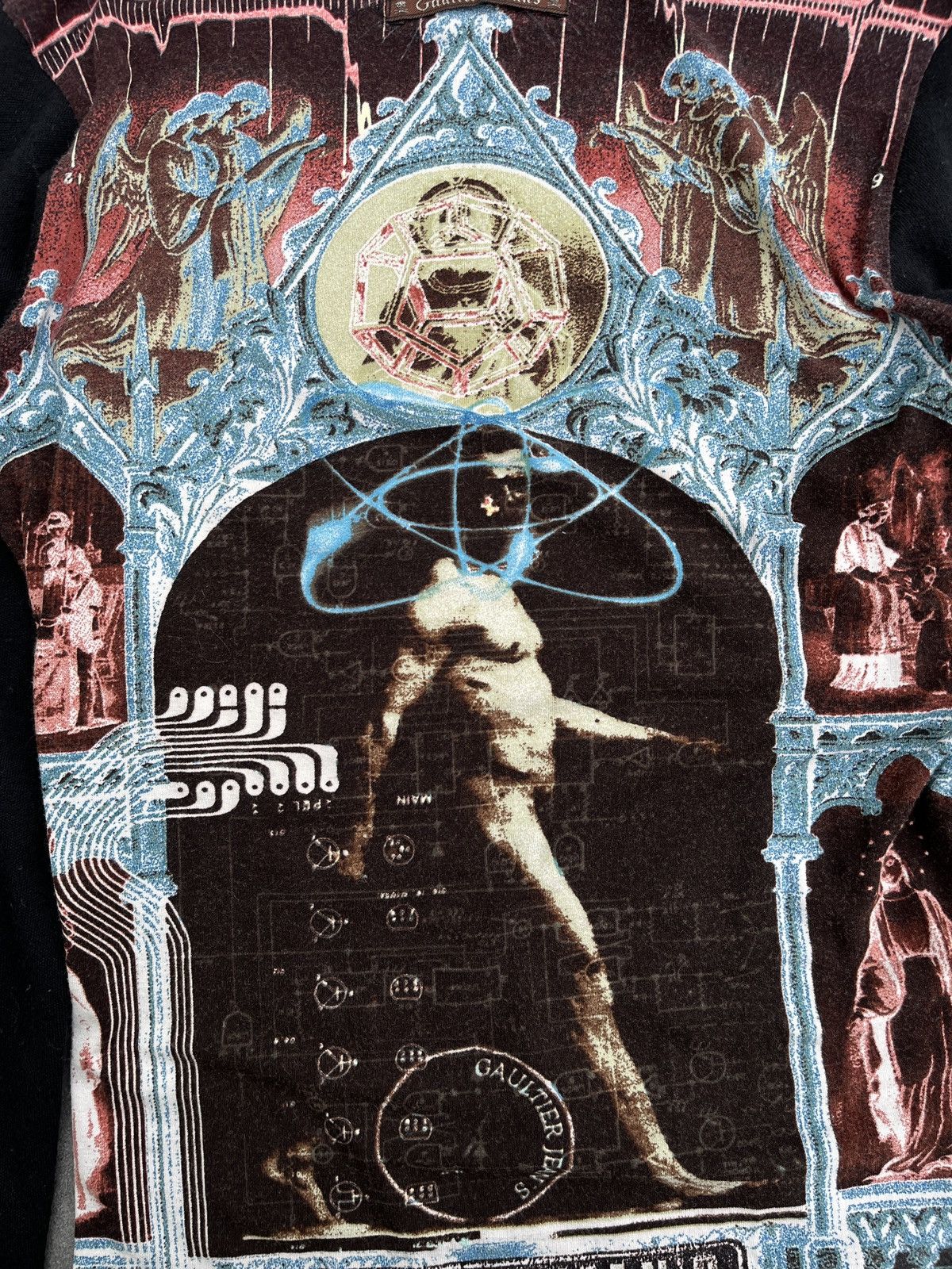 Vintage 🔥 Rare Vintage S/S 2000 Jean Paul Gaultier Printed Top Size M / US 6-8 / IT 42-44 - 10 Thumbnail