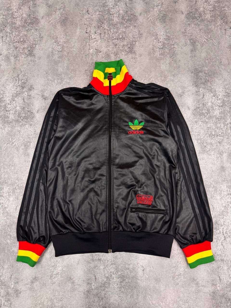 Adidas Adidas Rasta Bob Marley Men Track Jacket Chile 62 Black Size US S / EU 44-46 / 1 - 1 Thumbnail