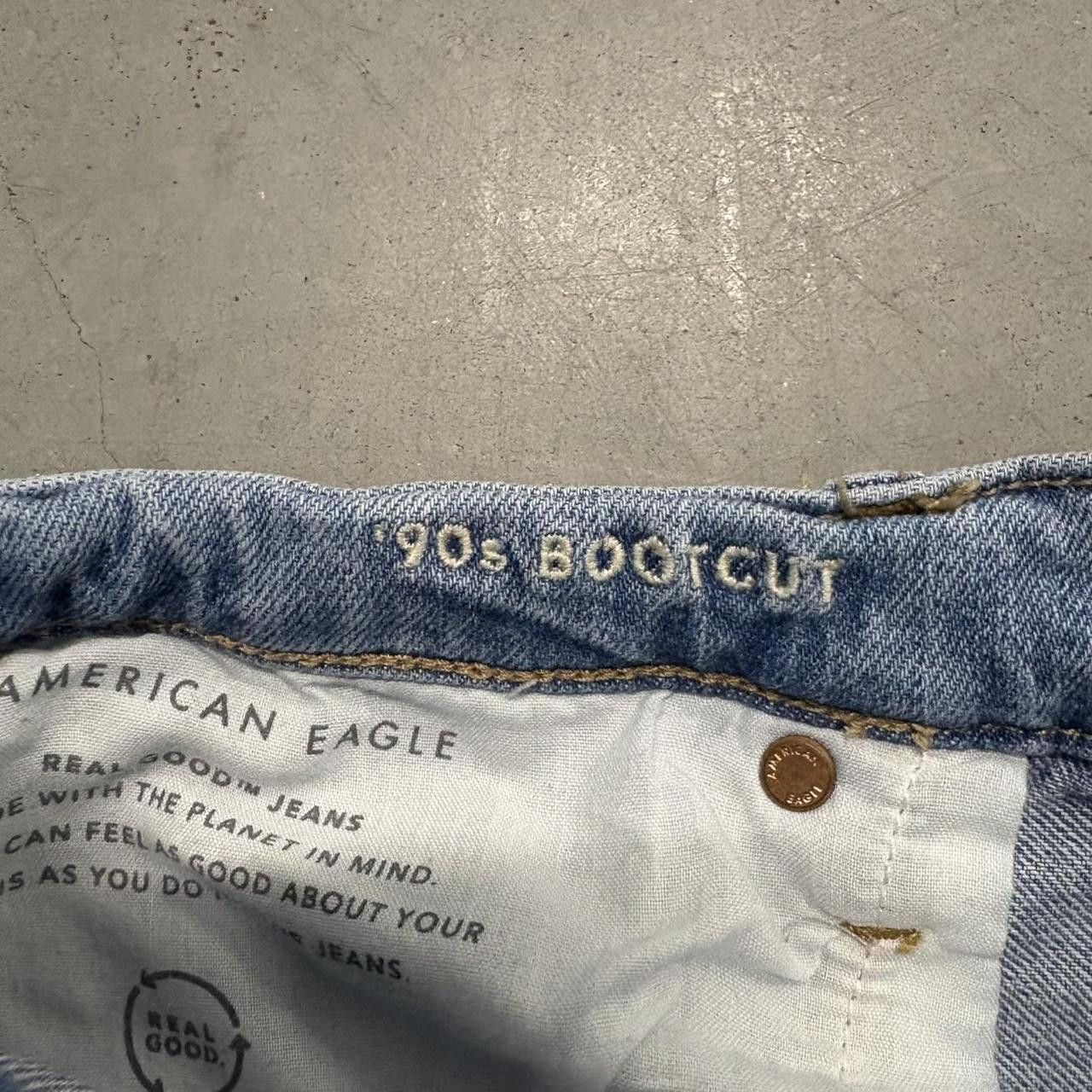 Vintage Crazy Vintage Y2K/2000s Baggy Bootcut Ripped Light Blue Wash Denim Jeans! Size US 34 / EU 50 - 8 Thumbnail