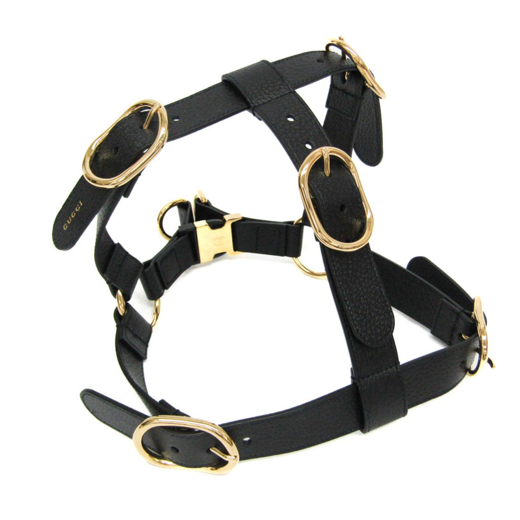 Gucci Gucci Interlocking G Pet Harness Large Size 695253 Dog Harness Leather Black Size ONE SIZE - 1 Thumbnail