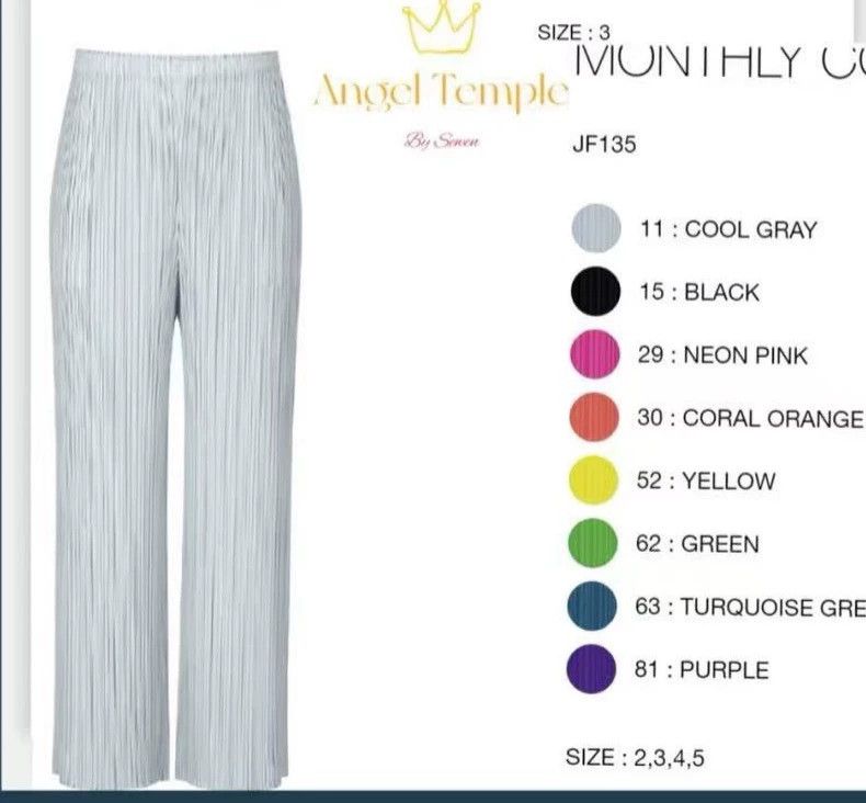 Issey Miyake Issey Miyake size:3 Light blue pleated straight-leg pants Size 31" - 2 Thumbnail