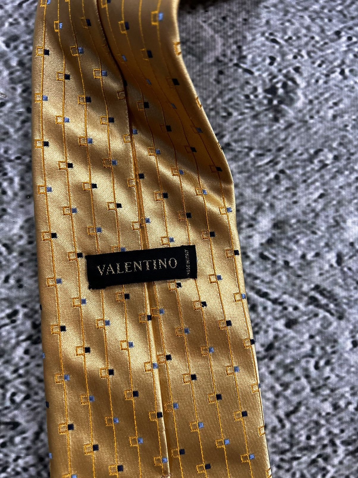 Valentino Valentino silk tie yellow Size ONE SIZE - 2 Thumbnail