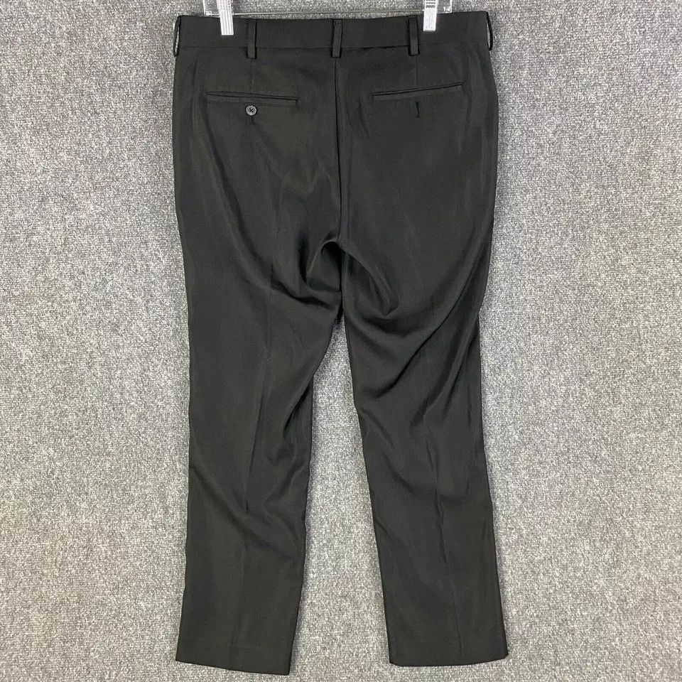 Izod Izod Slacks Men's 34x30 Slim Fit Polyester Black Dress Pants Size US 34 / EU 50 - 6 Thumbnail