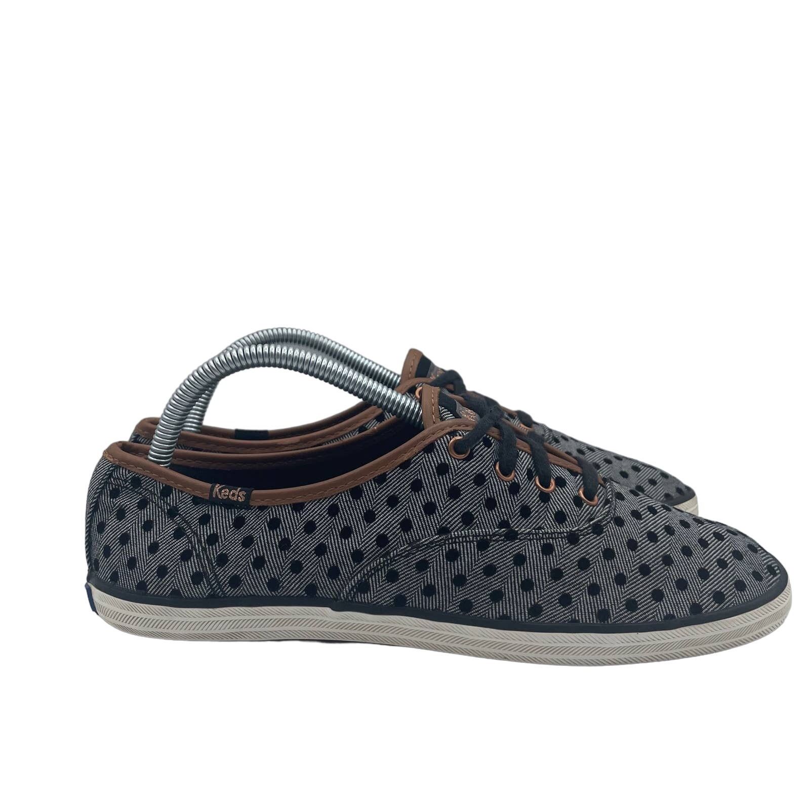 Keds Keds Gray Black Polka Dot Low Canvas Shoes Womens 8.5 Size US 8.5 / IT 38.5 - 1 Thumbnail