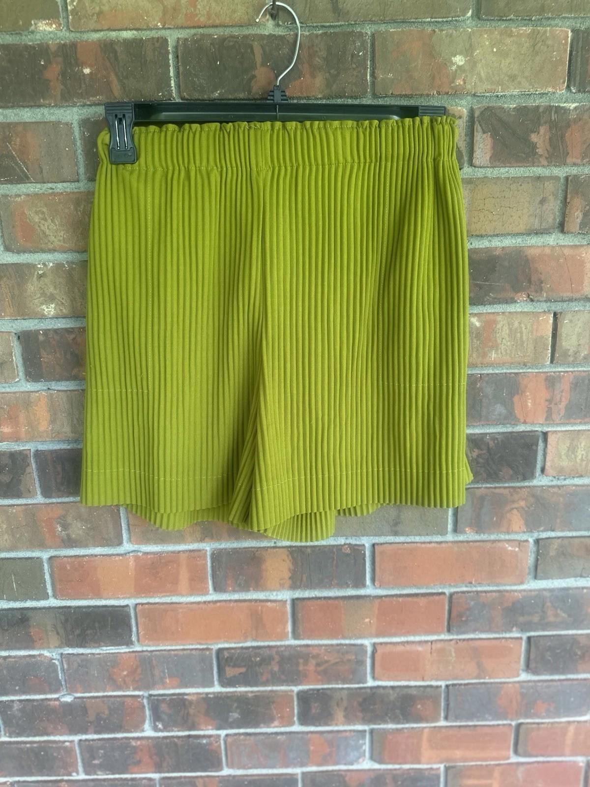 The Unbranded Brand Women's Dressy Shorts Size Small Pleated Green Size 28" / US 6 / IT 42 - 1 Thumbnail