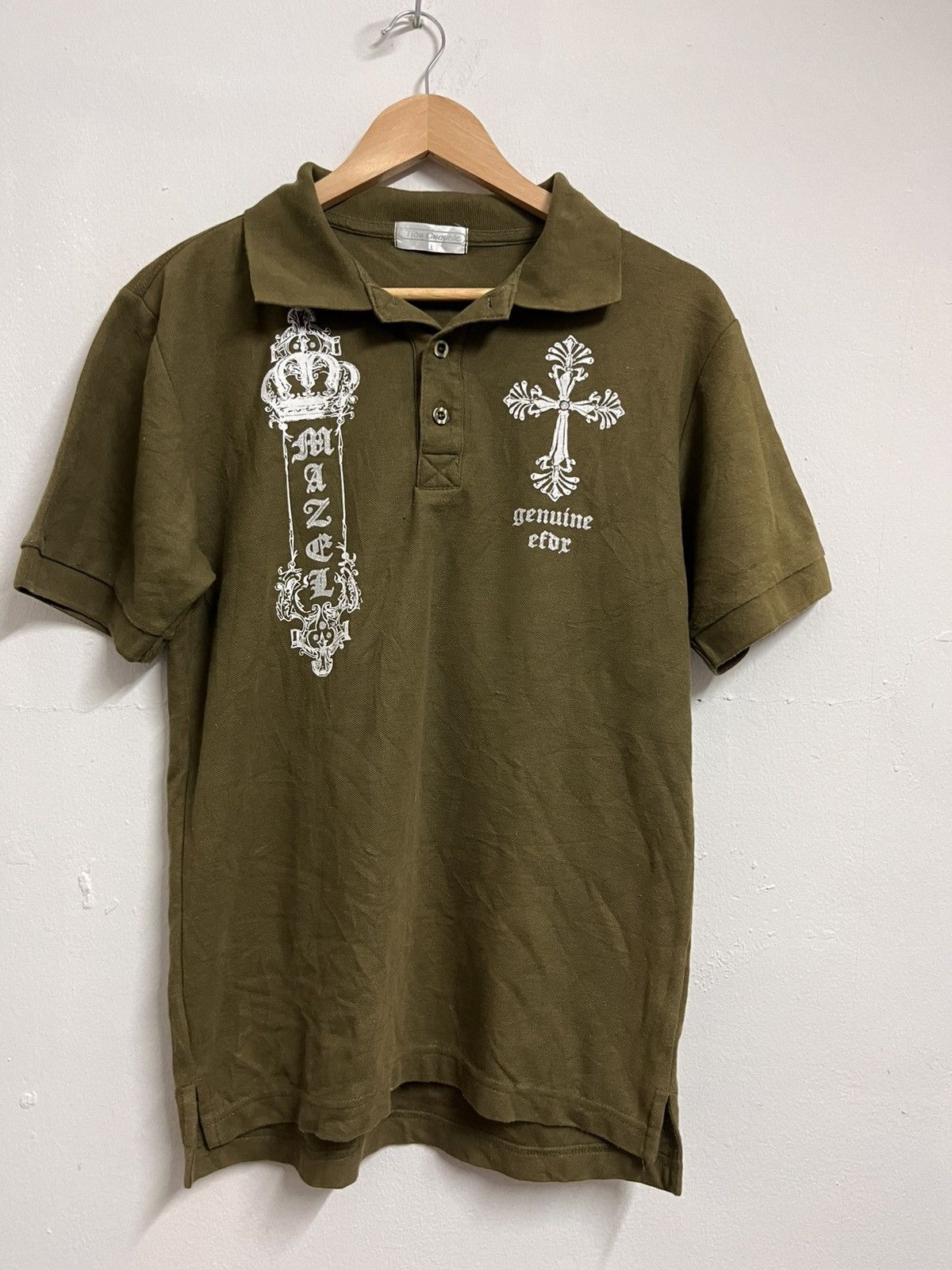 Japanese Brand Mazel CH Rip Off Skull Cross Tee Size US M / EU 48-50 / 2 - 1 Thumbnail