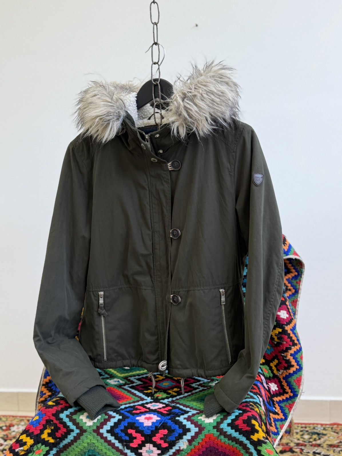 Japanese Brand 00s Hysteric Glamour Style Fur Hood Jacket Avant Garde Size US M / EU 48-50 / 2 - 2 Thumbnail