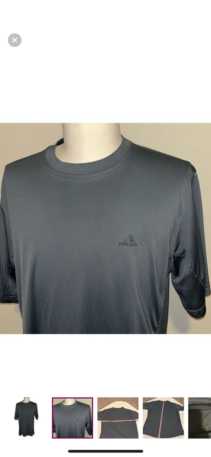 Adidas Adidas xl grey athletic tee Size US XL / EU 56 / 4 - 2 Thumbnail