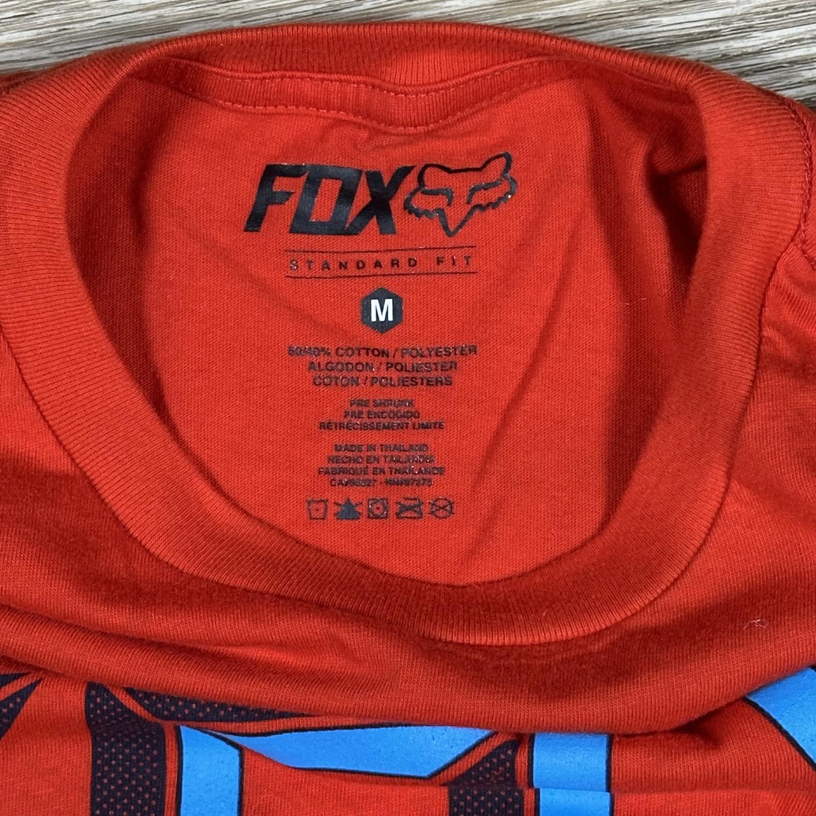 Fox Racing Fox Menswear Men's T-shirt Medium Red Graphic Logo Size US M / EU 48-50 / 2 - 4 Thumbnail