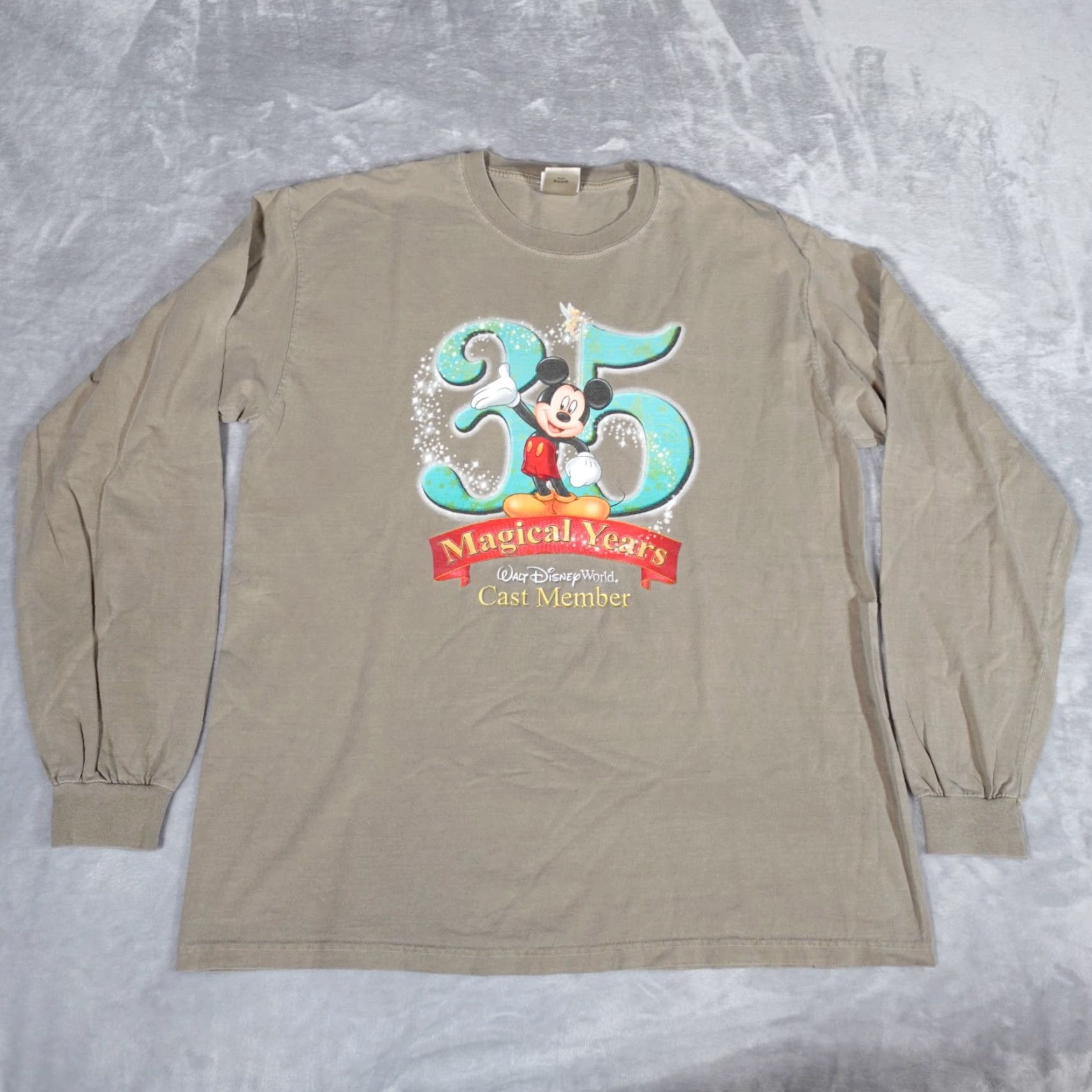 Disney VINTAGE Disney T-Shirt Long Sleeve Mens Large Relaxed Fit Brown Graphic Print Y2K 2006 Size US L / EU 52-54 / 3 - 2 Thumbnail
