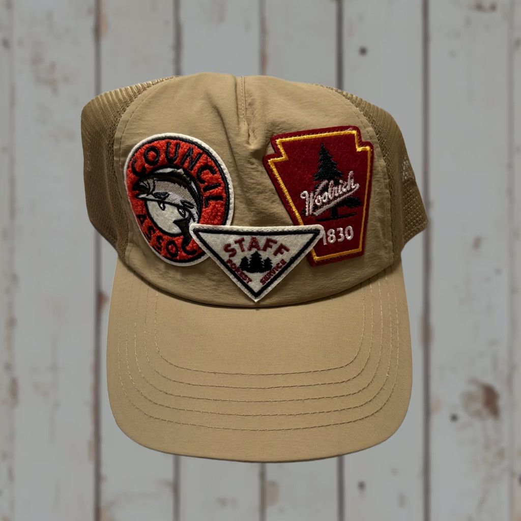Vintage Woolrich x Target Patch Ranger Camp Scout Fishing Baseball Trucker Cap Hat NWT Beige Unisex Adults One Size Size ONE SIZE - 1 Thumbnail