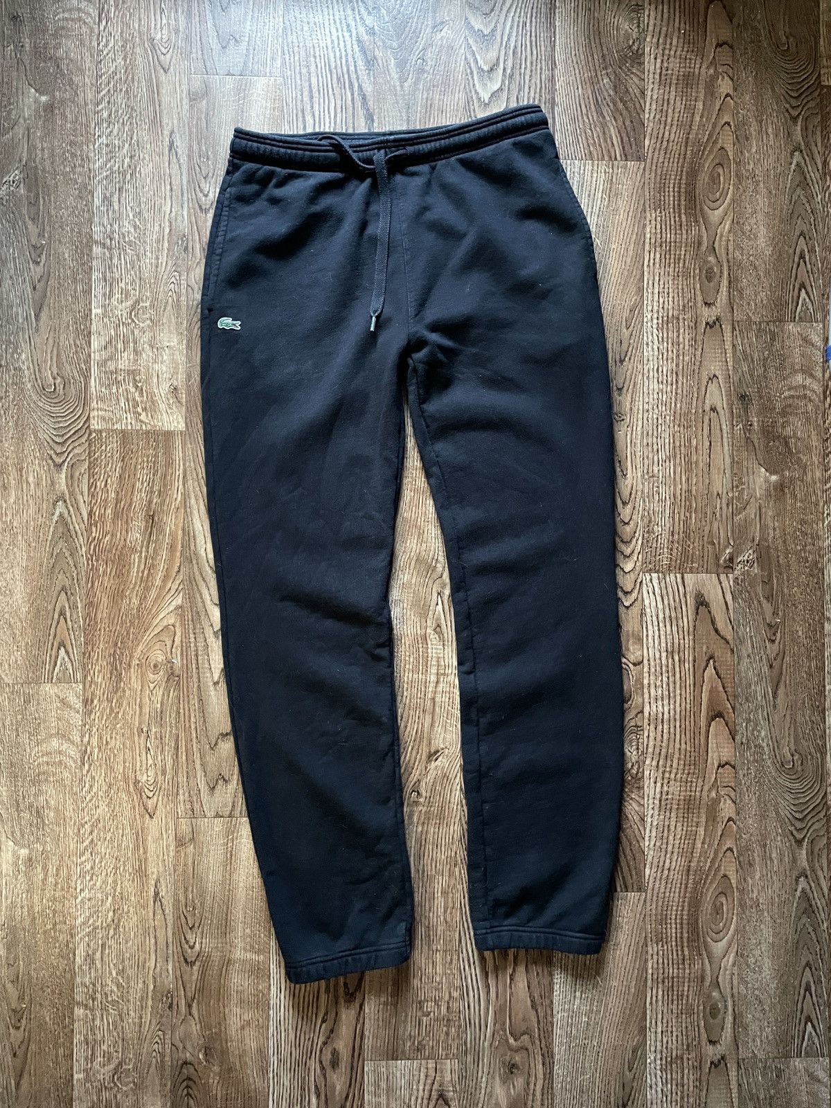 Lacoste Faded Lacoste Sweatpants in Black (Slim Joggers) Size US 38 / EU 54 - 1 Thumbnail