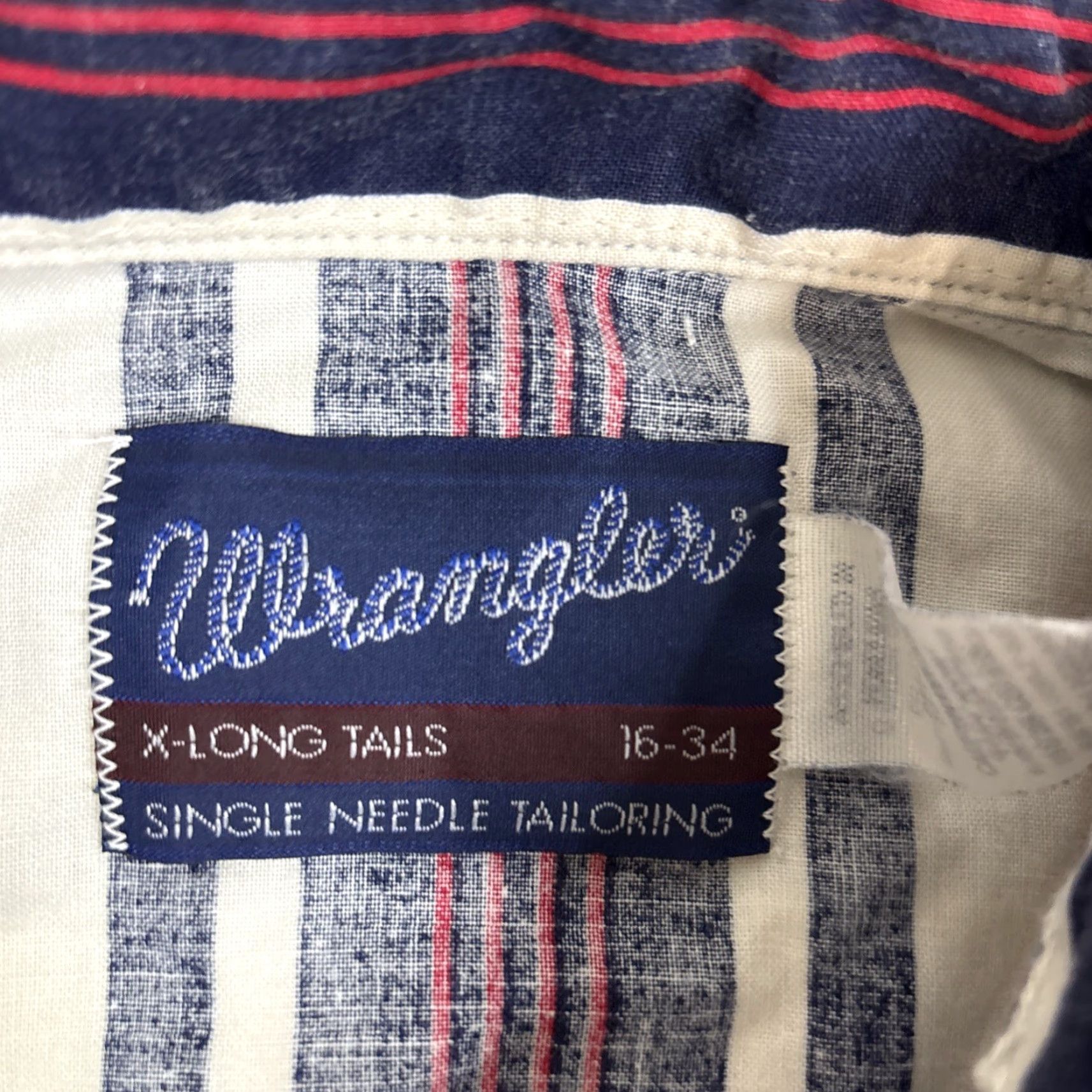 Wrangler VINTAGE Wrangler Pearl Snap Men’s 16-34 Red White Blue Patriotic Western XL Blue Long Sleeve Button-Up Snap Shirts Mens Size US XL / EU 56 / 4 - 2 Thumbnail