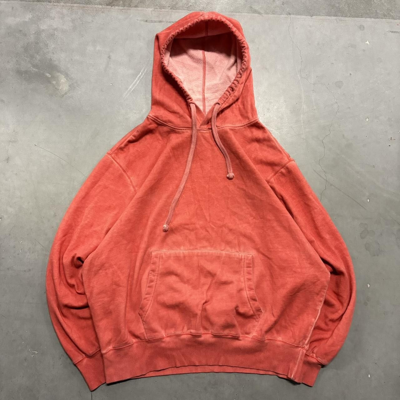 Japanese Brand × Vintage Crazy Vintage Y2K/2000s Blank SunStone Pink Peach Essential Hoodie! Size US XXL / EU 58 / 5 - 1 Thumbnail