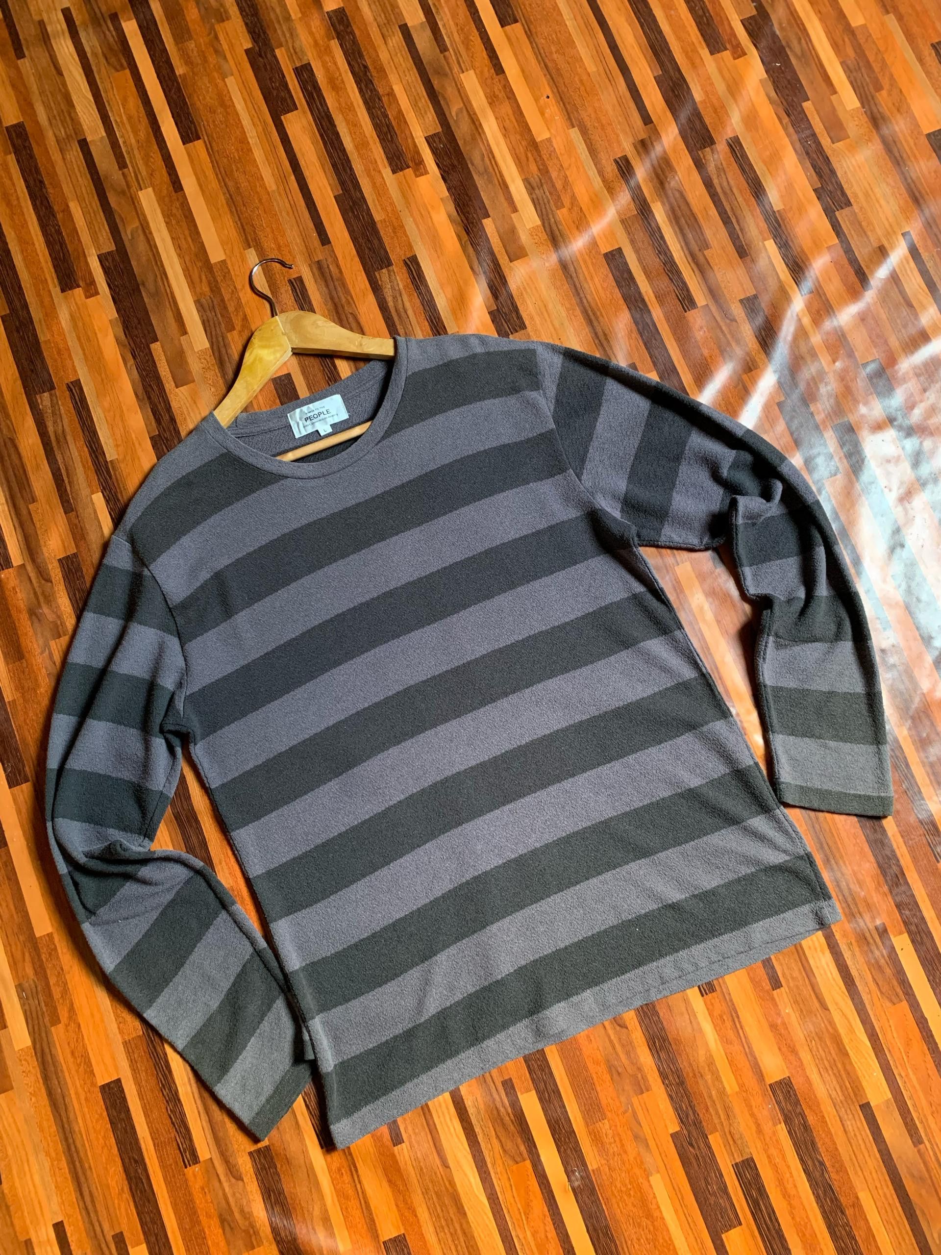 Japanese Brand Power To The People Stripe Sweatshirt Size US L / EU 52-54 / 3 - 1 Thumbnail
