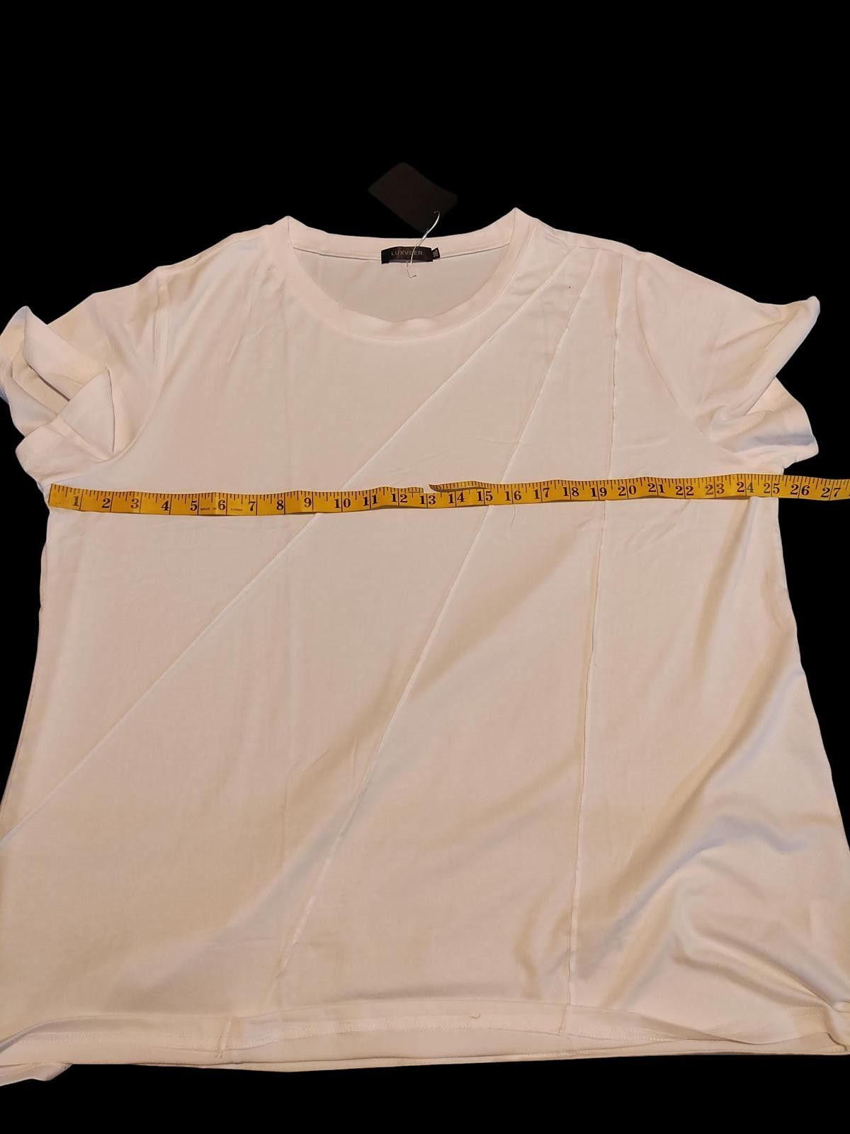 Other Luxveer White Short Sleeve Women's Blouse Size 3XL / US 20-22 - 8 Thumbnail