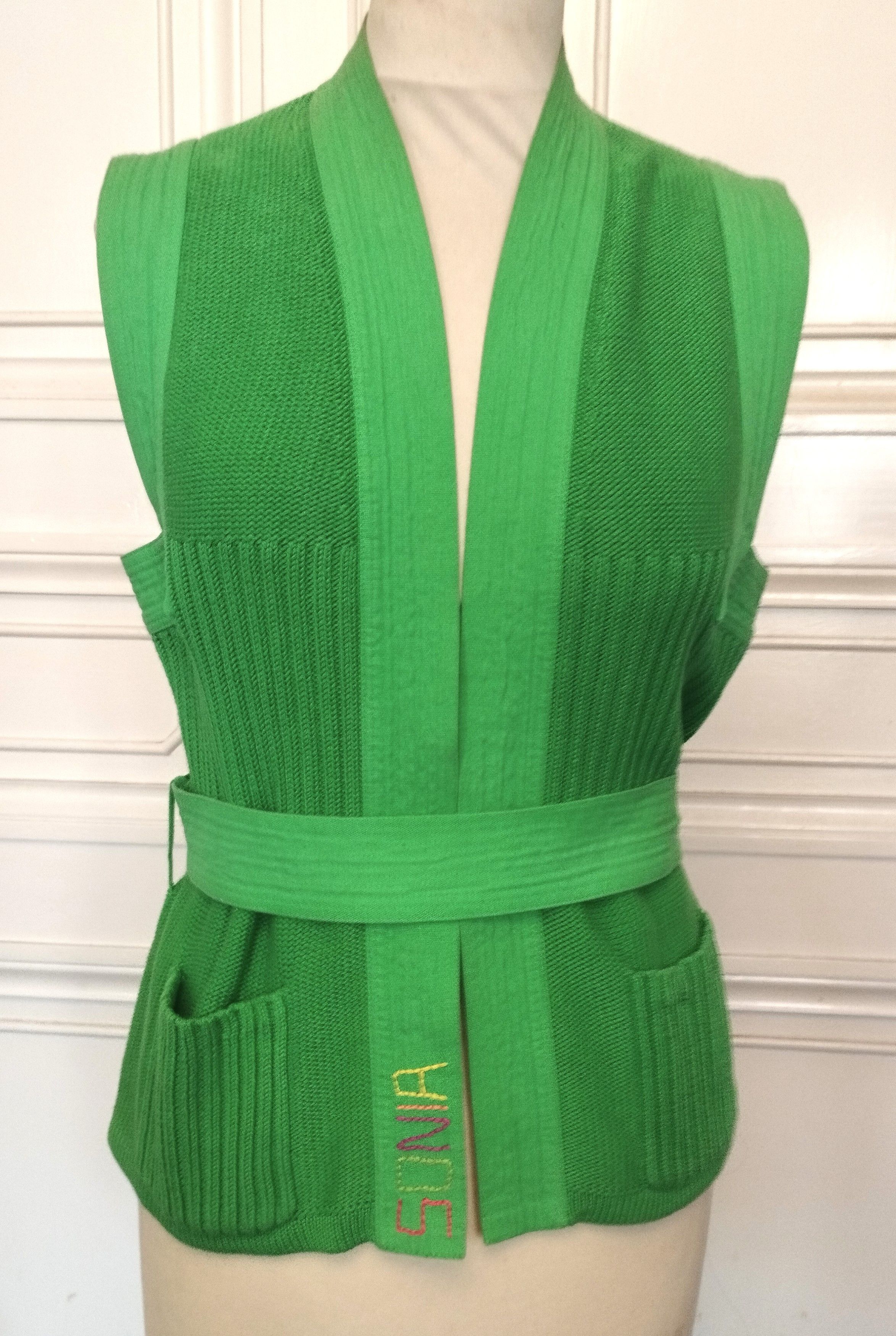 Sonia Rykiel Sonia Rykiel Gilet Veste Maille Pomme Ceinture T M/L Size L / US 10 / IT 46 - 4 Thumbnail