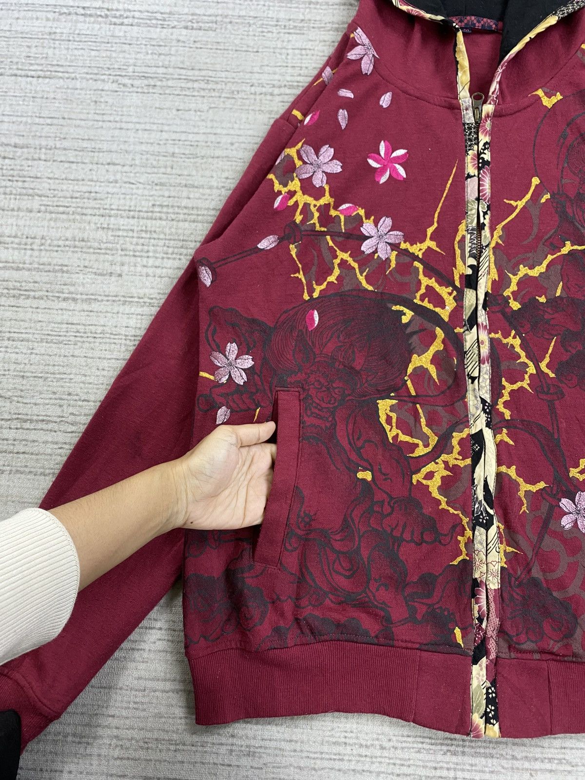 Japanese Brand Vintage Sakura Sukajan Japanese Brand Hoodie Size US M / EU 48-50 / 2 - 6 Thumbnail