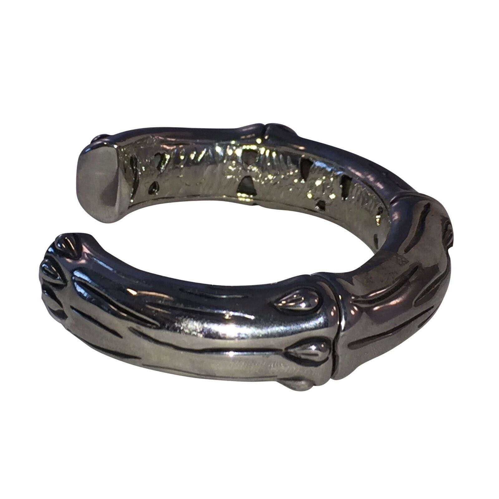 Designer Costume Bamboo Chrome Plated Bracelet Size ONE SIZE - 2 Thumbnail
