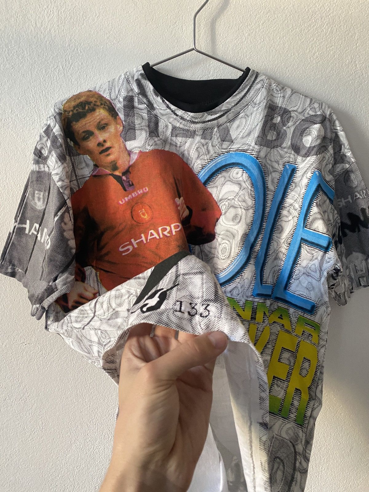Vintage Joligollf GUNNAR SOLSKAER Manchester United T-Shirt Size US M / EU 48-50 / 2 - 5 Thumbnail