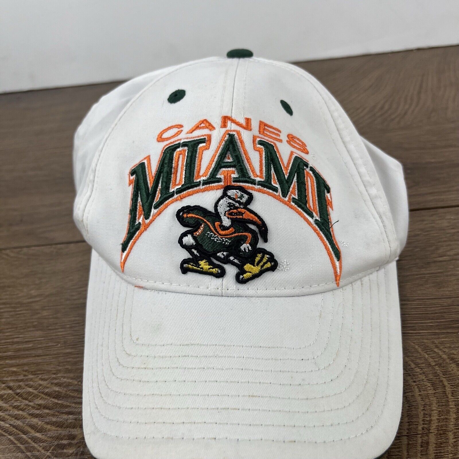 Top Of The World Miami Hurricanes Hat NCAA Adjustable Hat White Adjustable Ha Size ONE SIZE - 7 Thumbnail