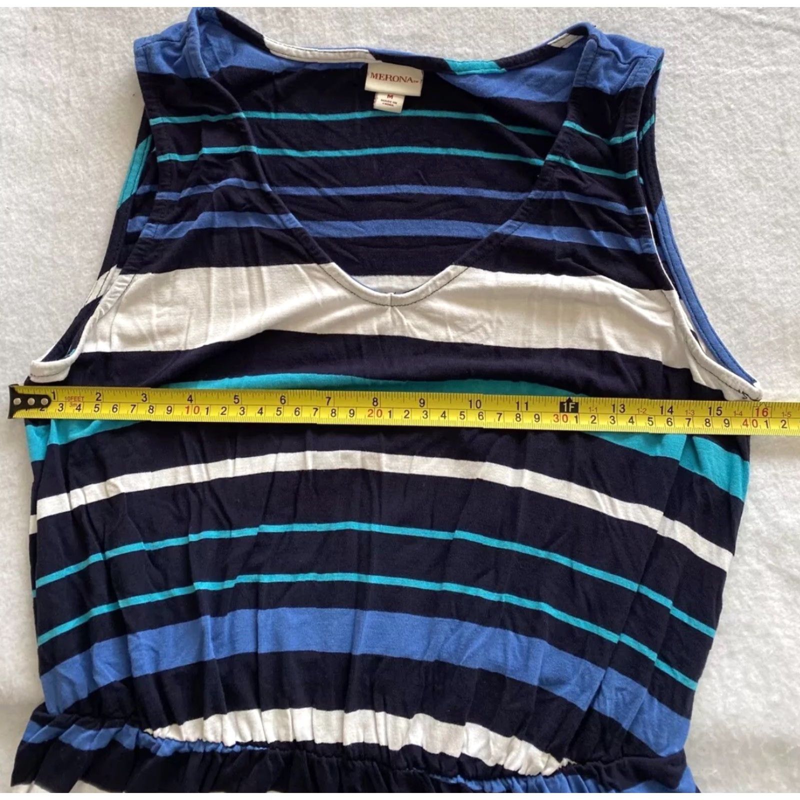 Merona Merona Midi Dress Women’s Medium Comfortable Rayon Blend Sleeveless Zip Scoop Neck Multicolor A-Line Dress Spring Summer Womens Size M / US 6-8 / IT 42-44 - 4 Thumbnail
