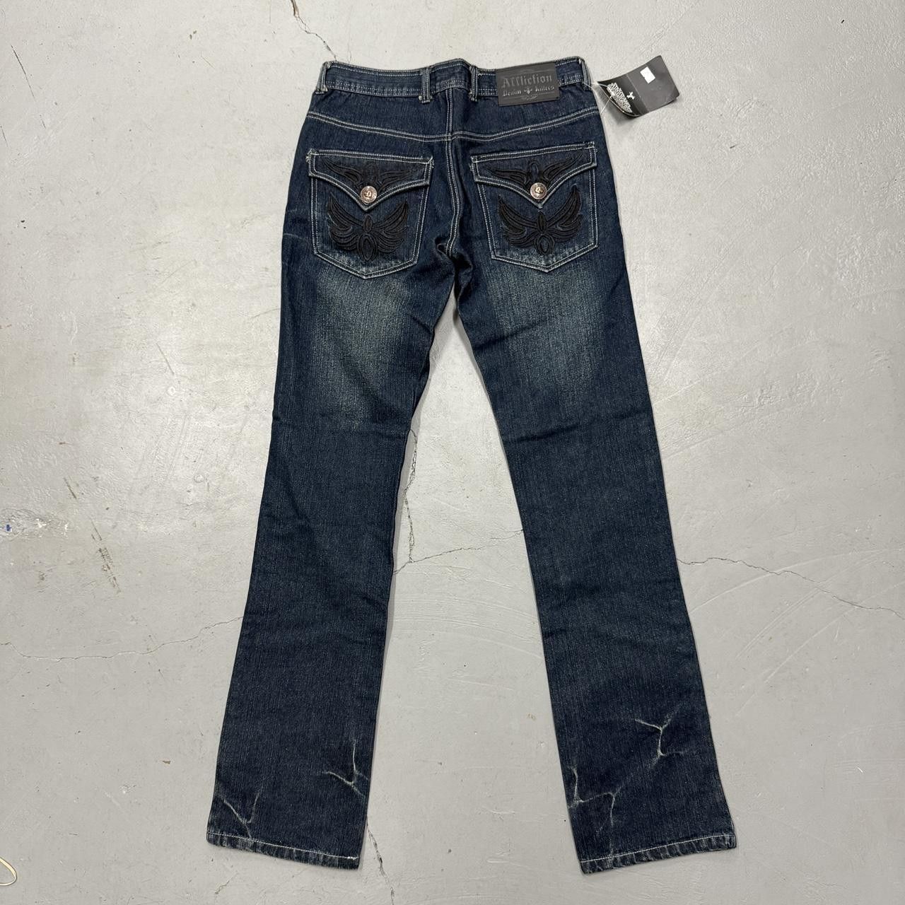 Affliction Y2K New With Tags Affliction Men’s Embroidered Jeans 32 x 35 Size US 32 / EU 48 - 4 Thumbnail