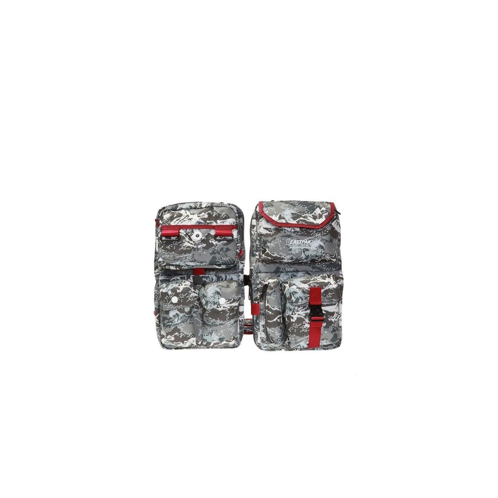 Eastpak x White Mountaineering Tactical Multi Pocket Crossbody Backpack Double Belt Bag in Grey