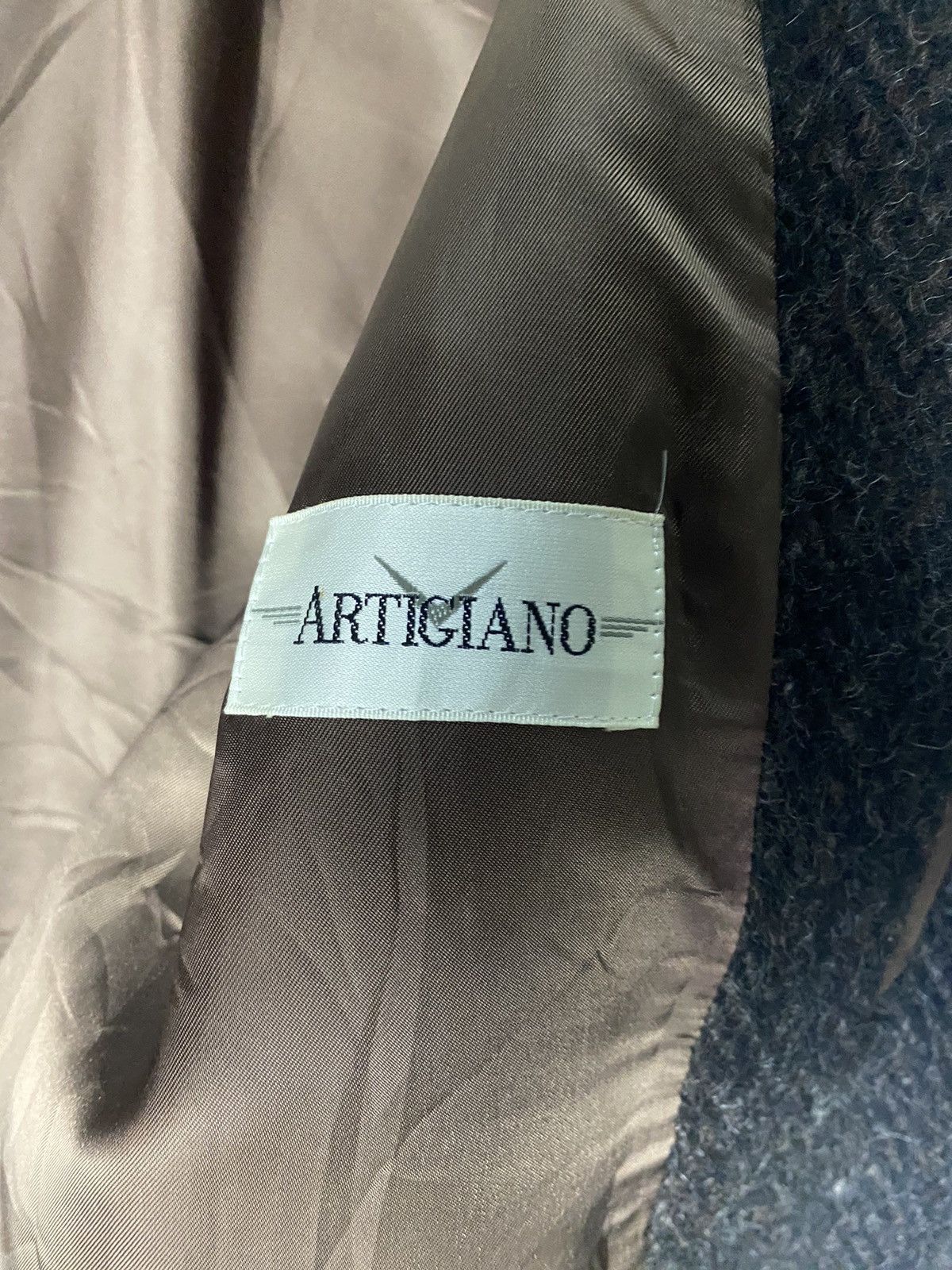 Japanese Brand Vintage Japanese Brand Artigiano Brown Wool Jacket Size US L / EU 52-54 / 3 - 10 Thumbnail