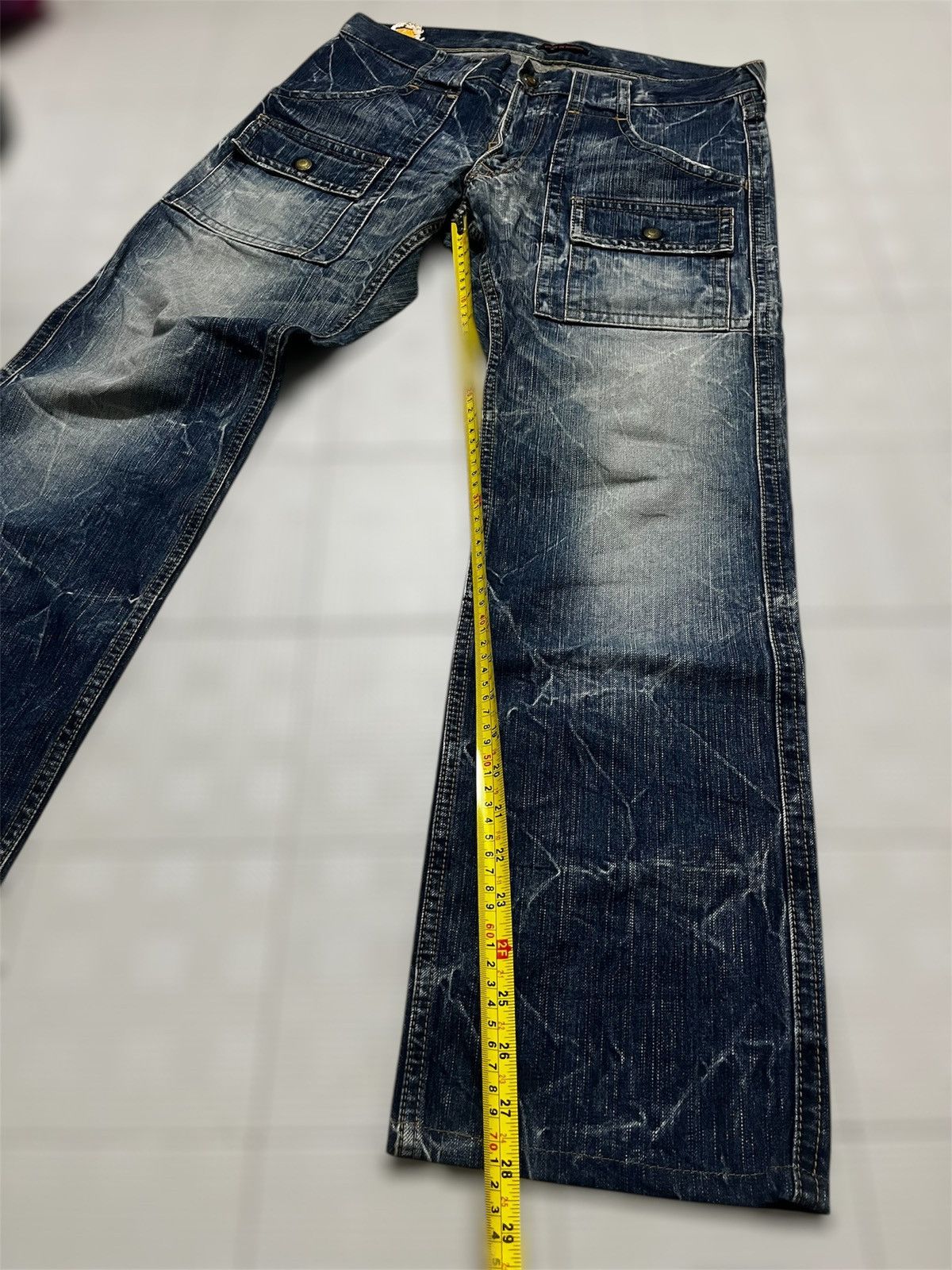 If Six Was Nine Denime Bush Pant Distressed by Blue Way x Current Design Size US 34 / EU 50 - 7 Thumbnail