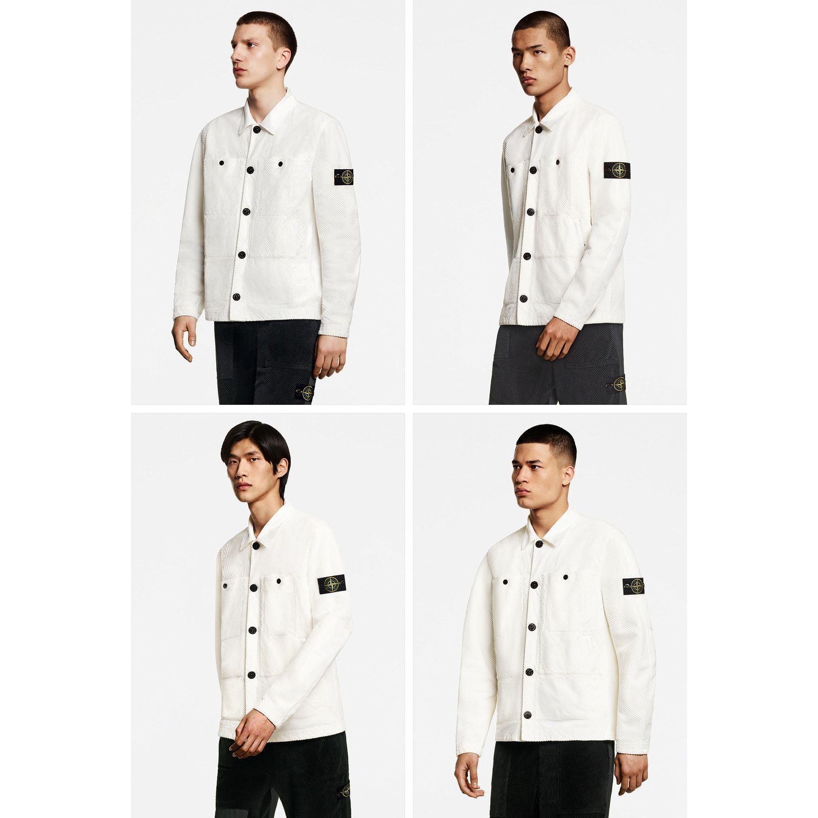 Stone Island Compass Patch Shirt/Jacket - Corduroy - White size Large Size US L / EU 52-54 / 3 - 2 Thumbnail